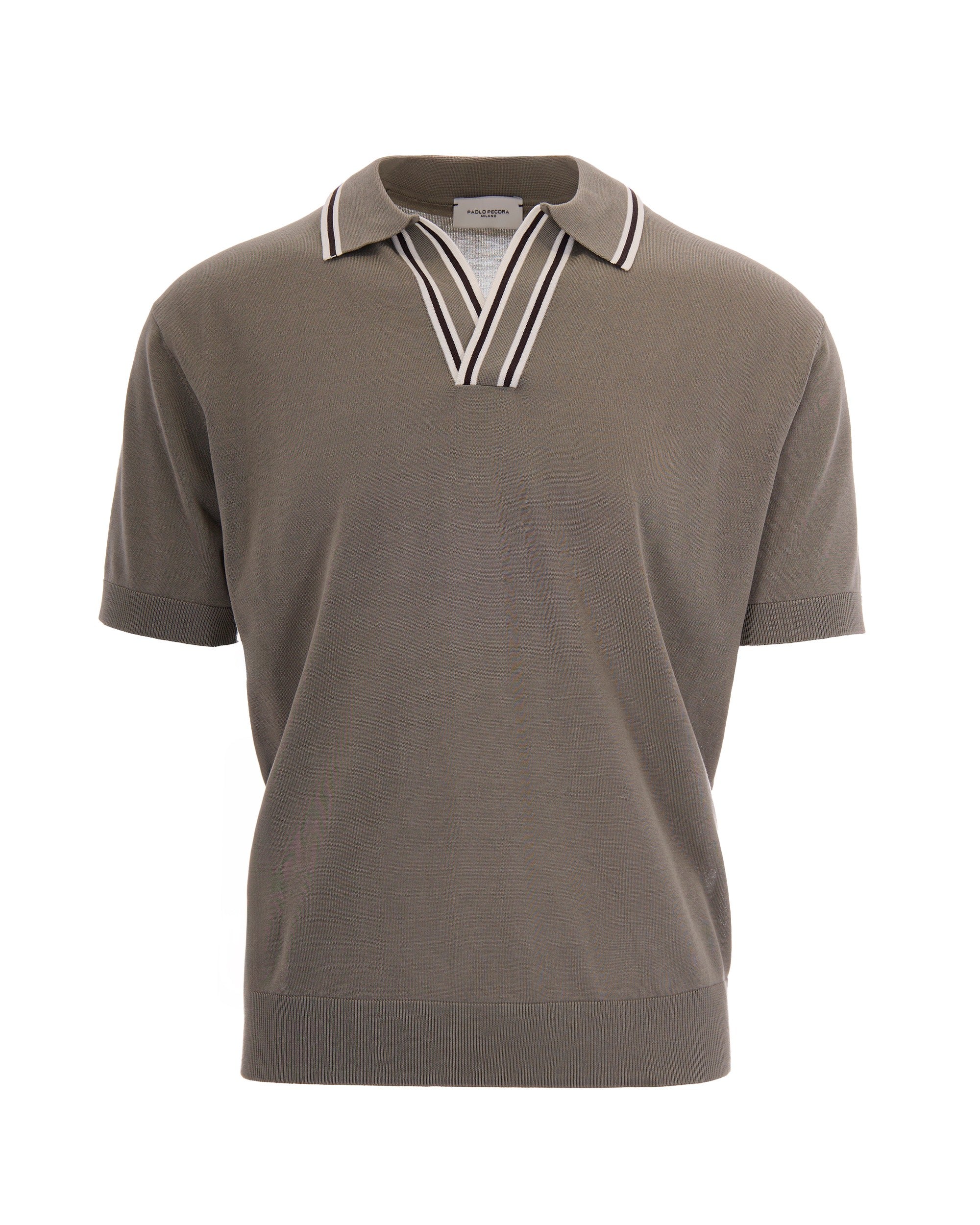 Paolo Pecora Silk-Cotton Blend Polo Shirt — Green by Paolo Pecora
