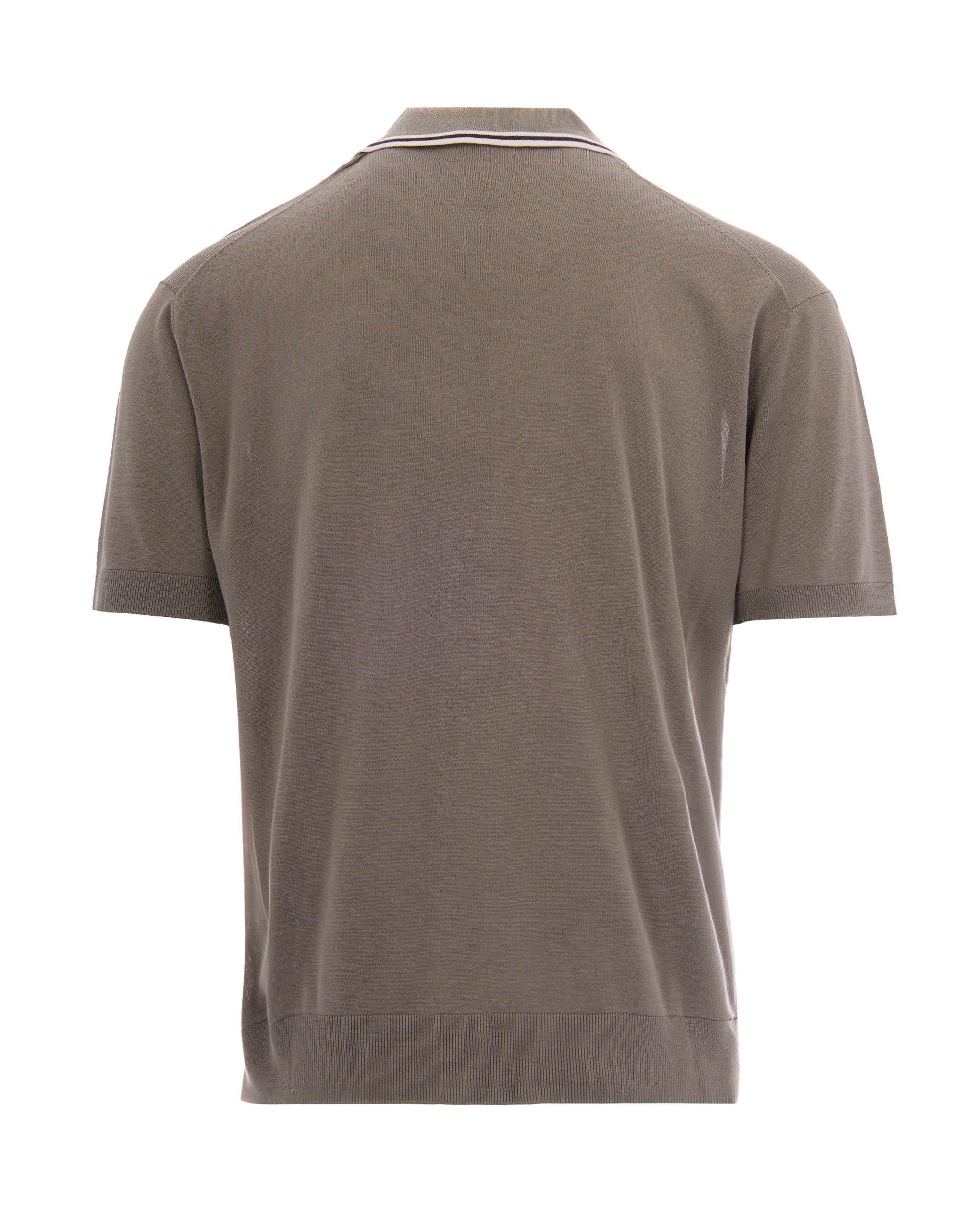 Paolo Pecora Silk-Cotton Blend Polo Shirt — Green, view 2