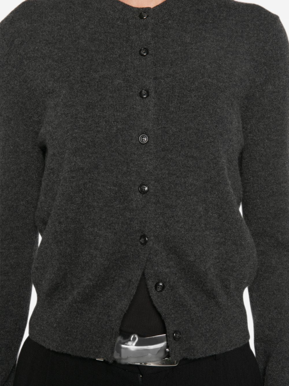 Lisa Yang Karia Cardigan — Dark Grey, view 2