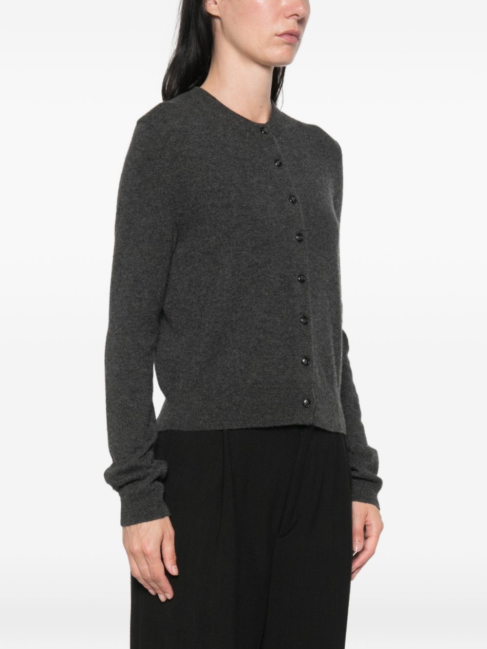 Lisa Yang Karia Cardigan — Dark Grey, view 4