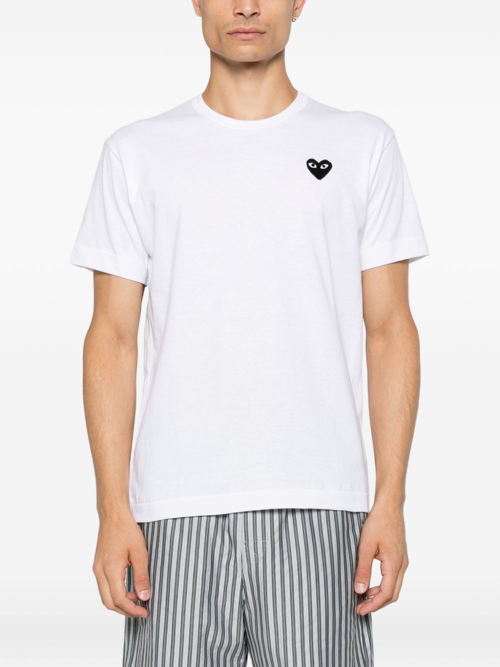 Comme Des Garcons Black Heart T-Shirt — White, view 2