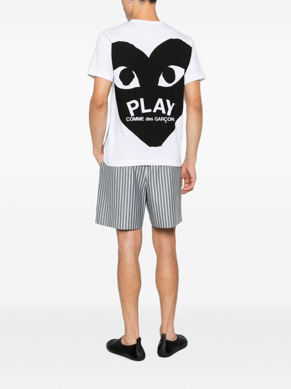 Comme Des Garcons Black Heart T-Shirt — White, view 4