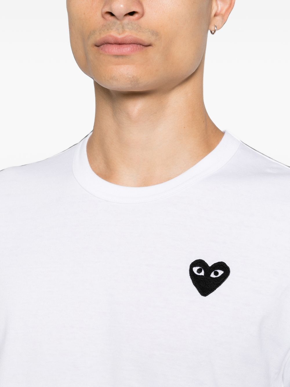 Comme Des Garcons Black Heart T-Shirt — White, view 5