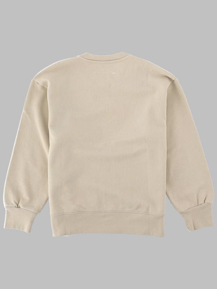 MM6 Maison Margiela Logo-Print Cotton Sweatshirt — White, view 2