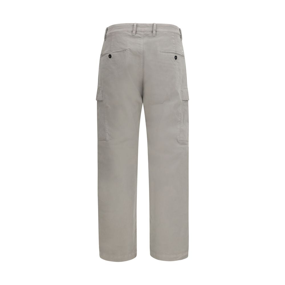C.P. Company Cotton Satin Stretch Cargo Pants — Gray, view 2