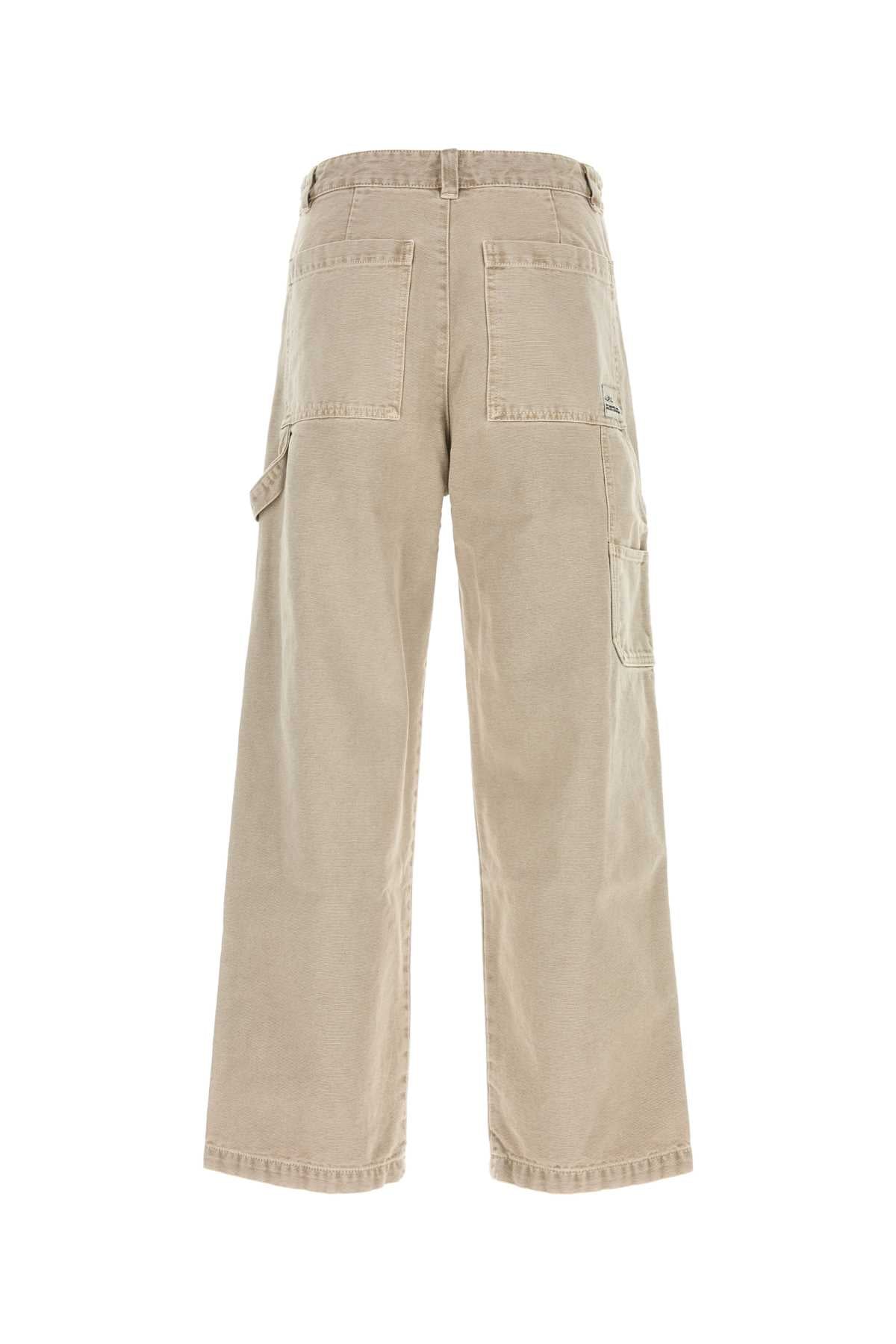 A.P.C. Cotton Cargo Trousers — Beige, view 2