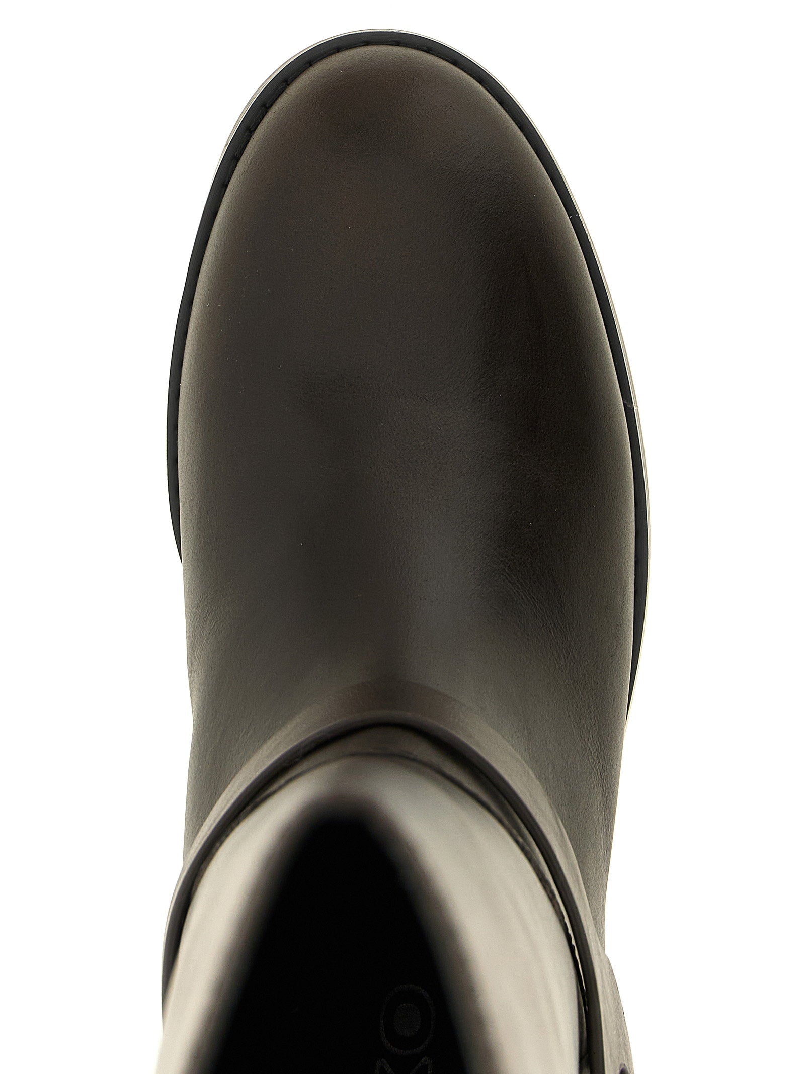 Pinko Equestrian Buckle Boots — Black, view 4