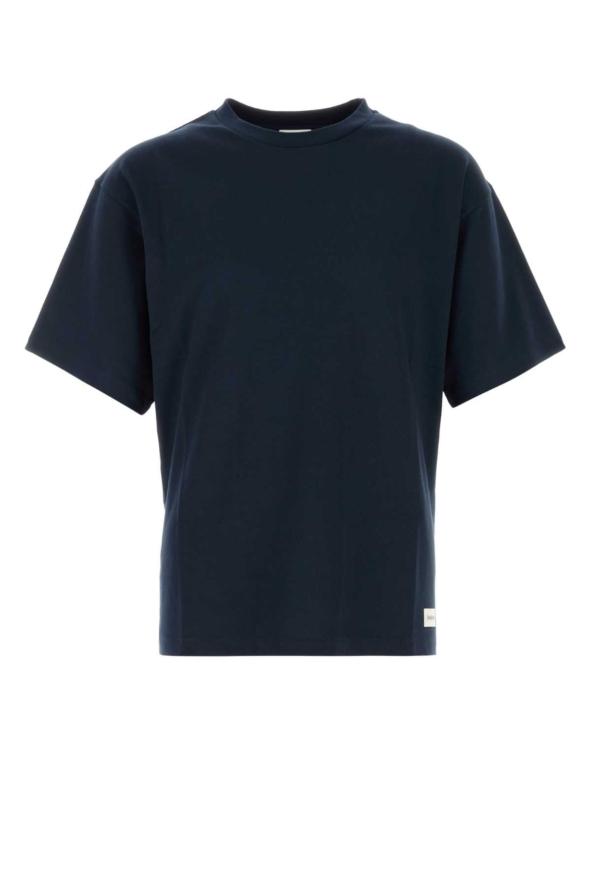 Saint Laurent Cotton Modal T-Shirt — Navy by Saint Laurent