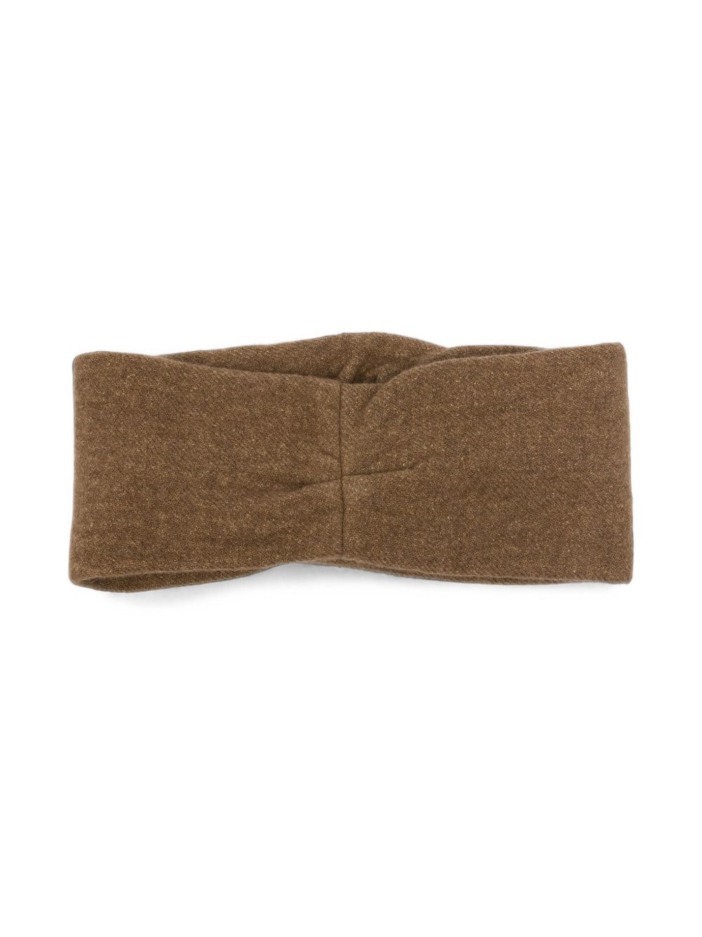 Cortana Herringbone Wool Blend Headband — Brown, view 2