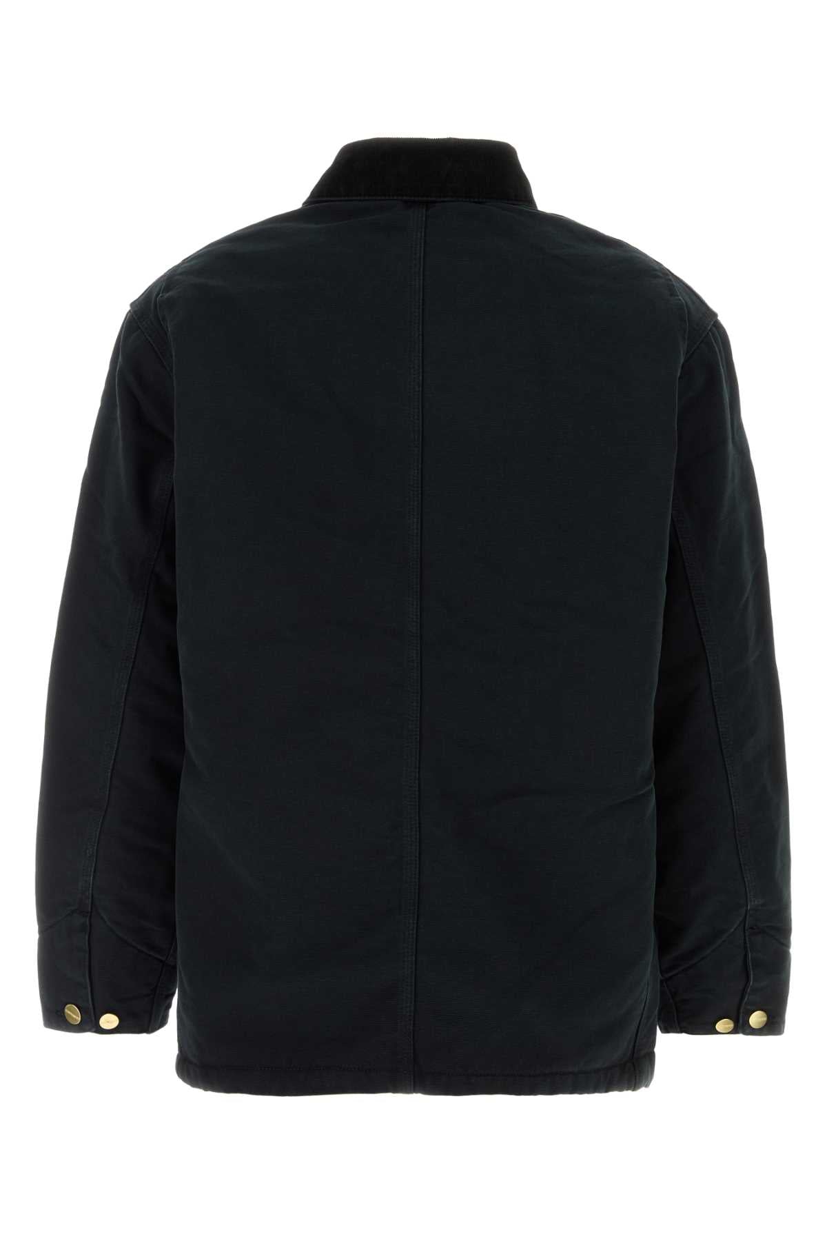 Carhartt Wip Organic Cotton Canvas Jacket — Black, view 2