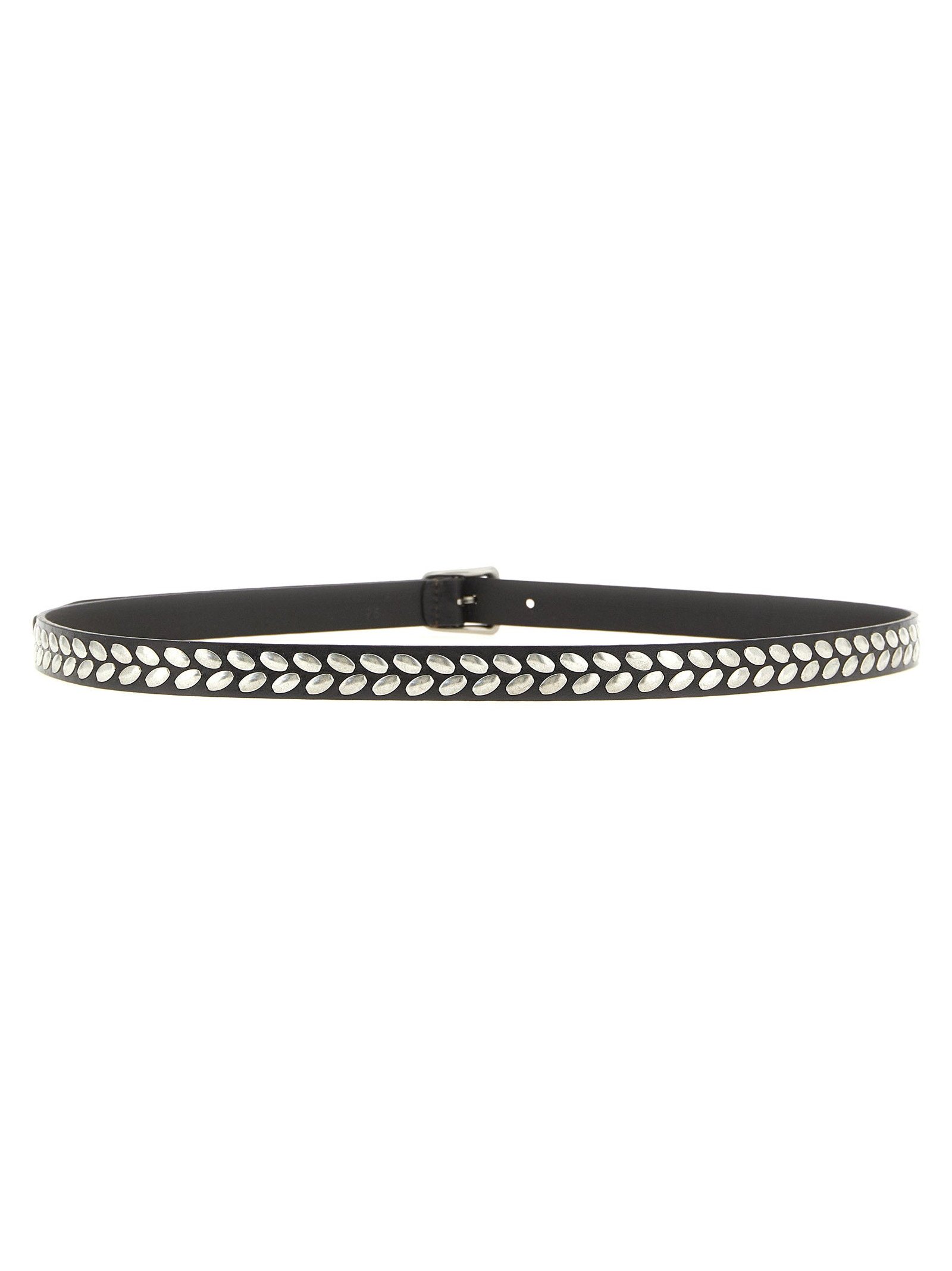 Lemaire Almond Stud Belt — Black, view 2