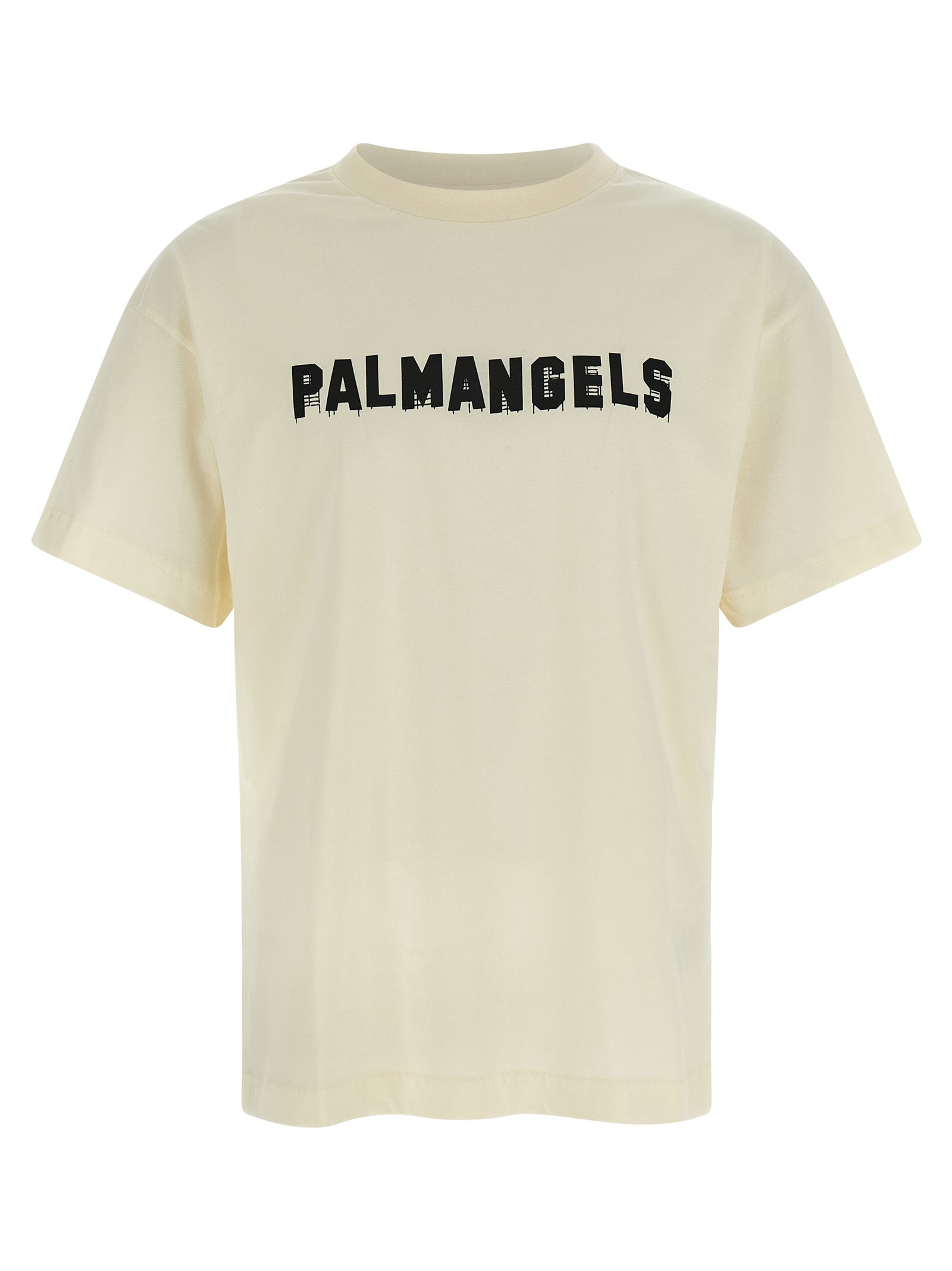 Palm Angels Logo-Print Cotton T-Shirt — White by Palm Angels