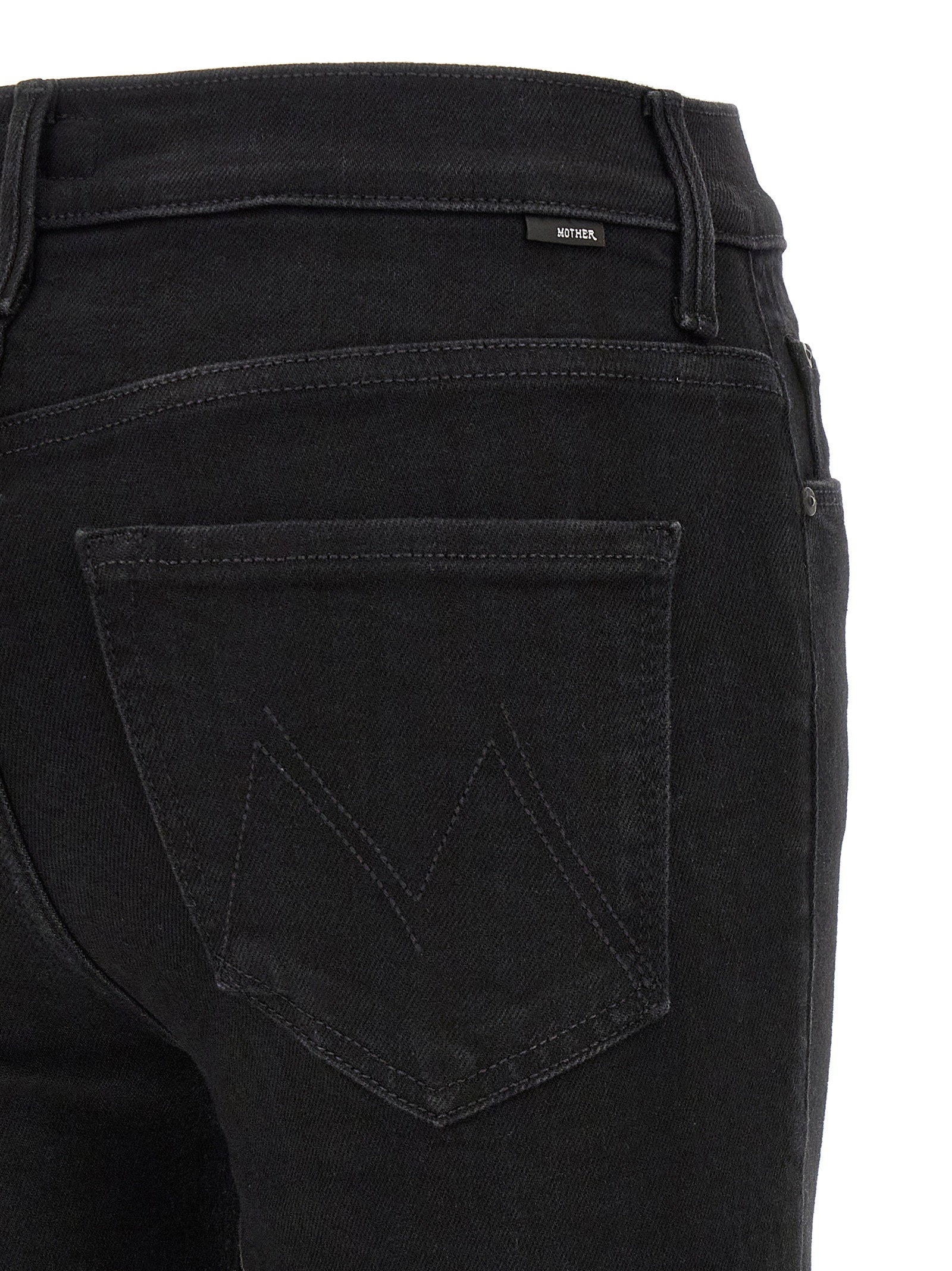 Mother Weekender Jeans — Black, view 4