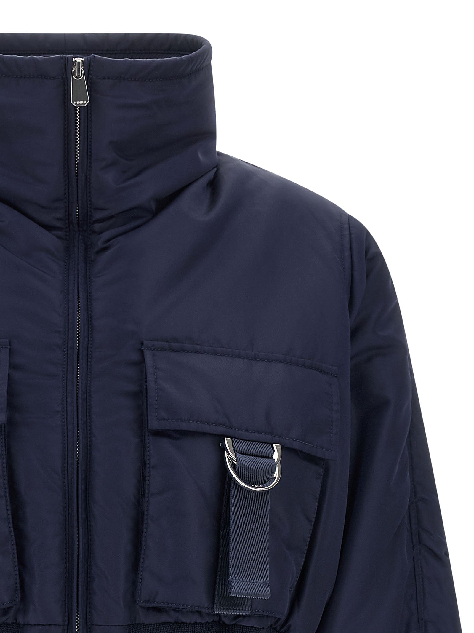 Pinko Pinot Bomber Jacket — Navy, view 3