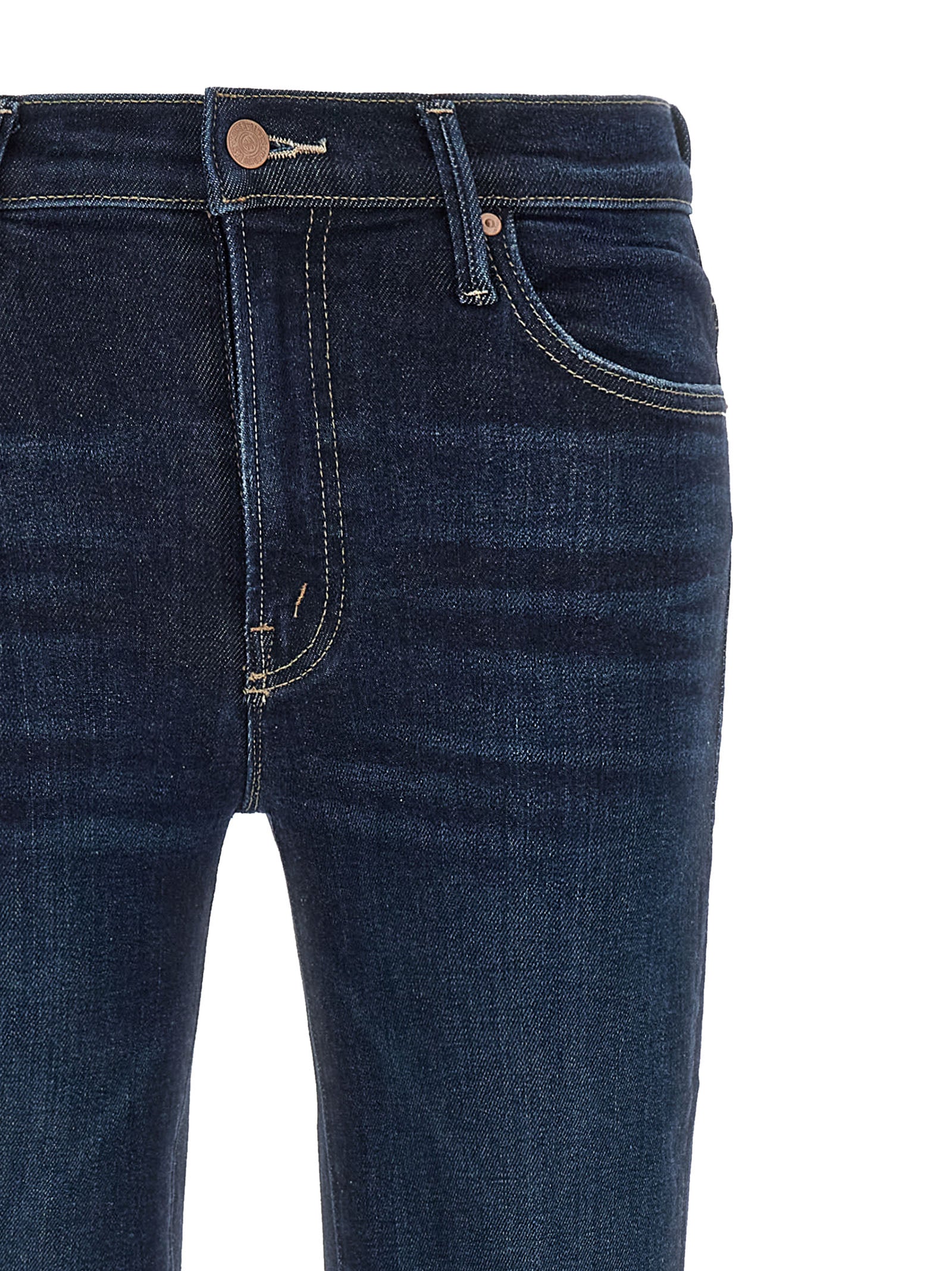 Mother Rascal Skimp Jeans — Dark Blue, view 3