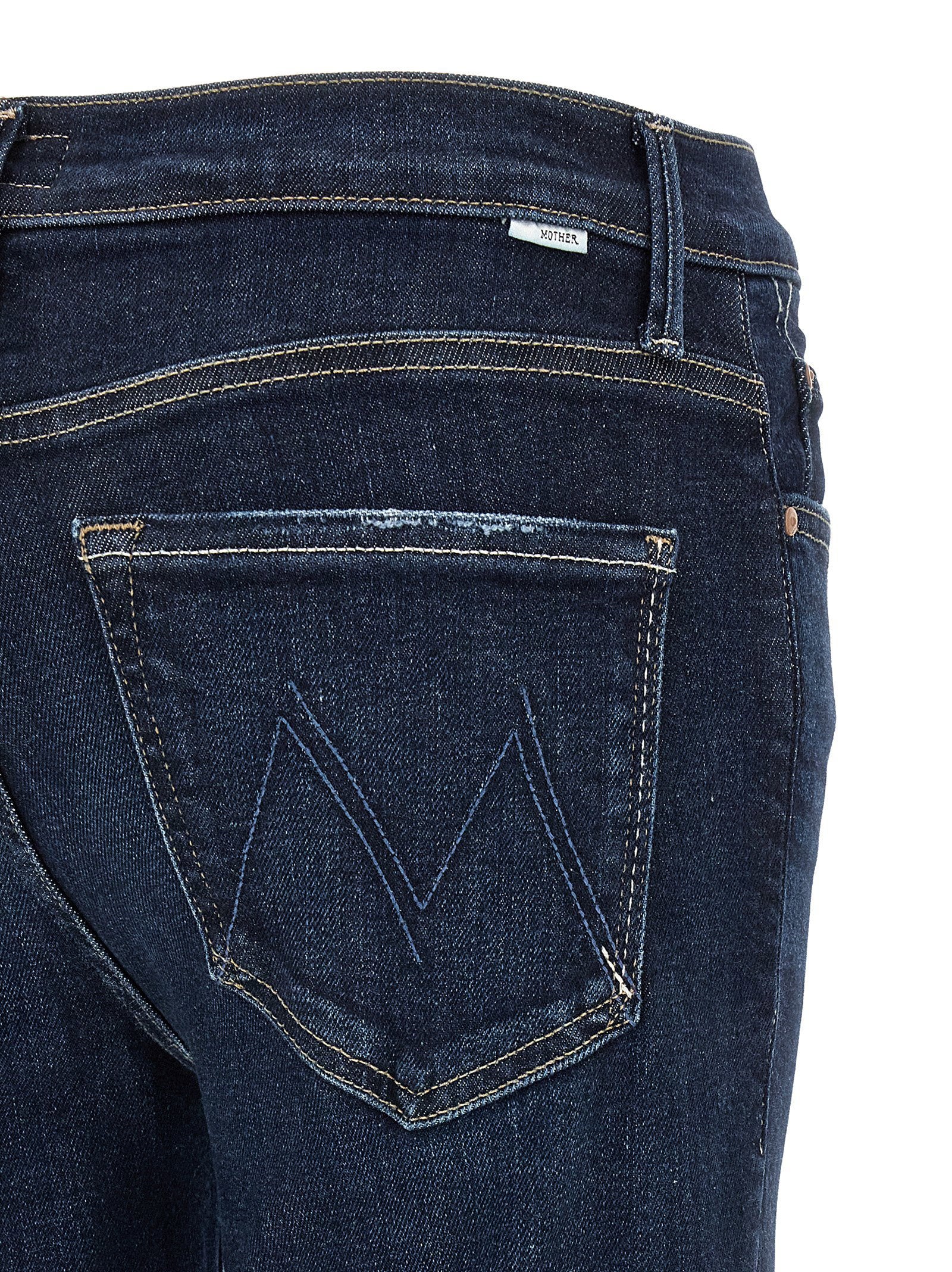 Mother Rascal Skimp Jeans — Dark Blue, view 4