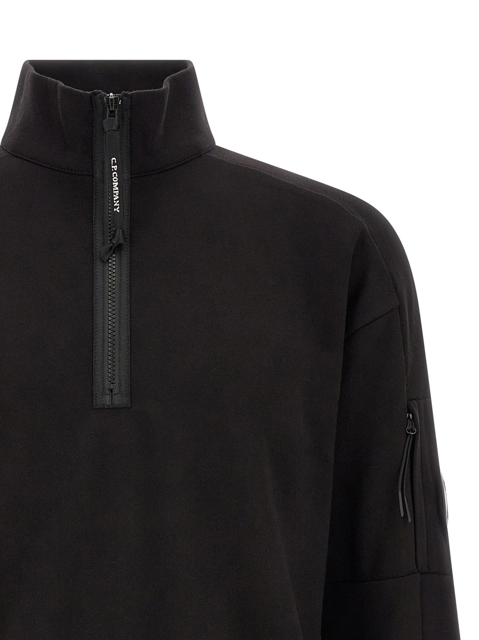 C.p. Company Diagonal Raised Fleece Sweatshirt — Black - M, view 3