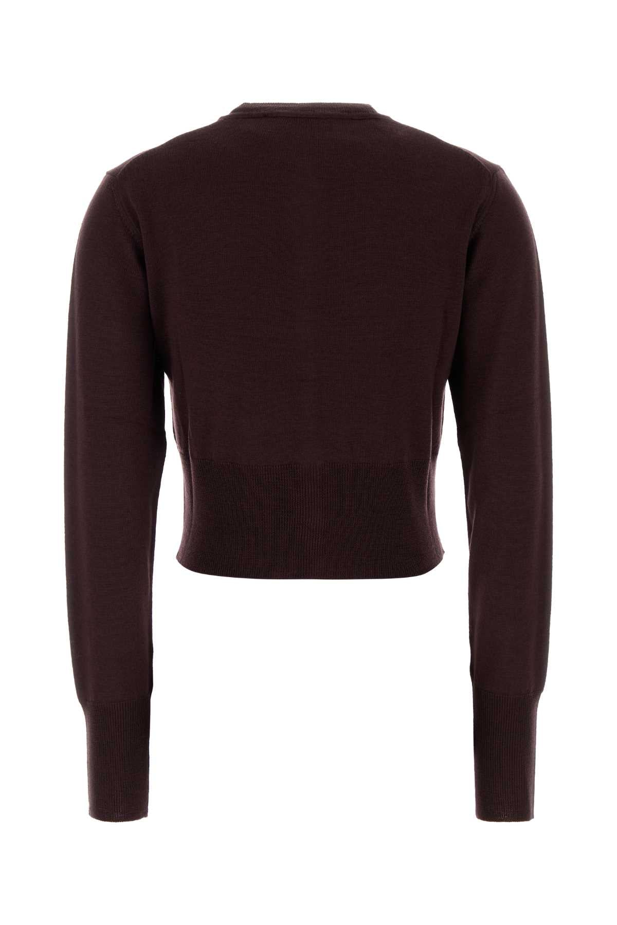 Vivienne Westwood Wool Cardigan — Brown, view 2