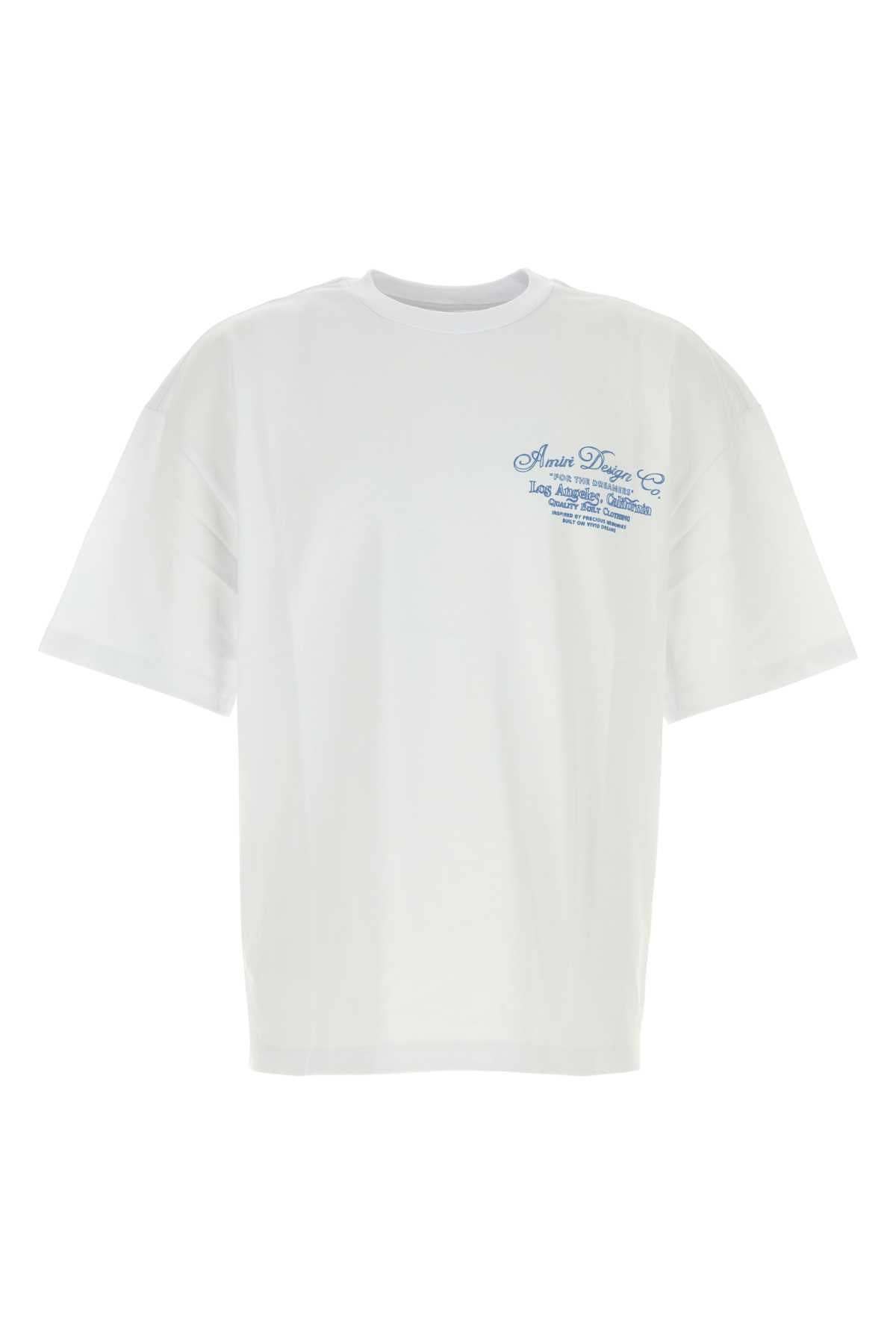 Amiri Logo-Embroidered T-Shirt — White by Amiri