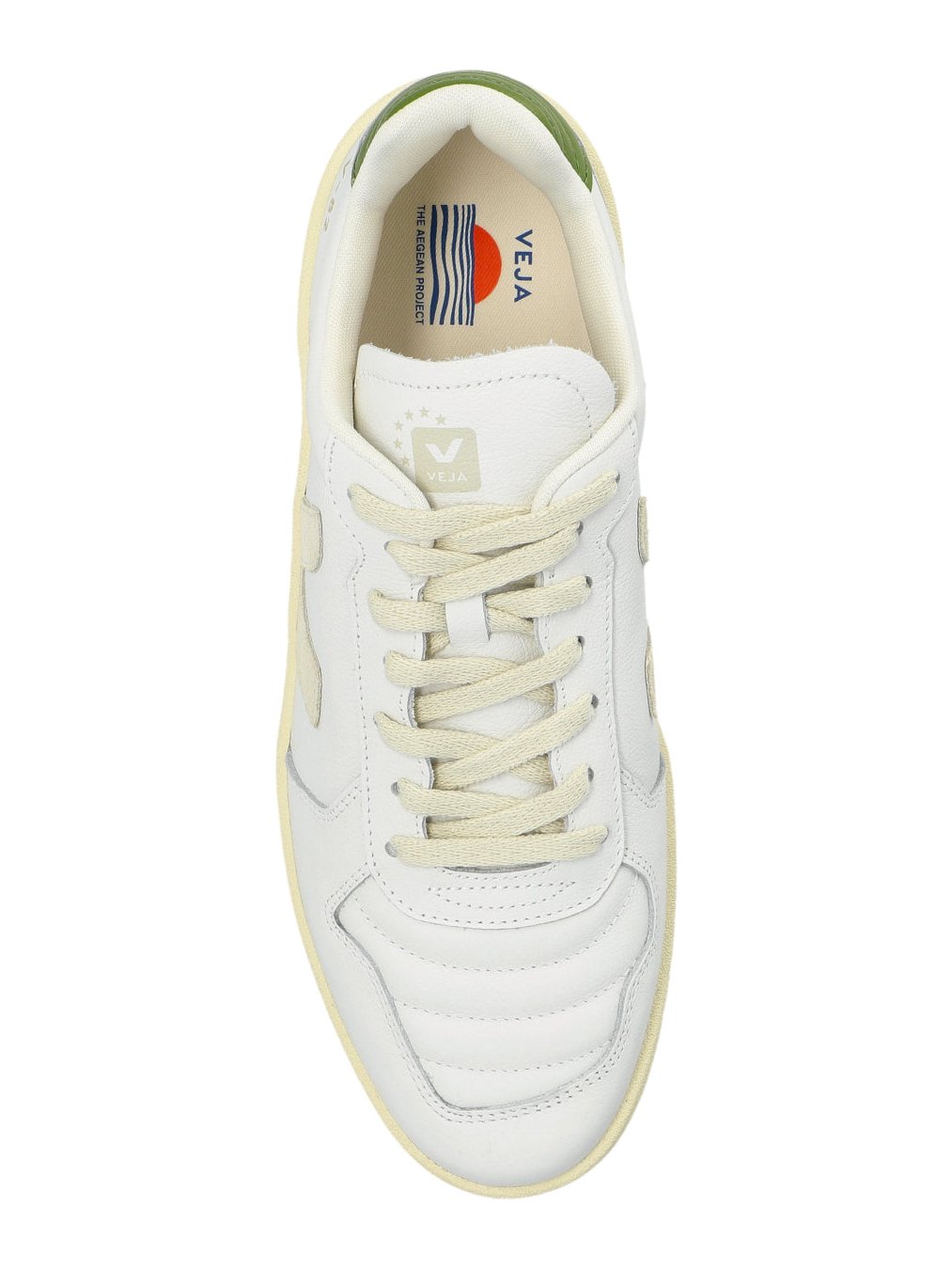 Veja Grained Leather Sneakers — White, view 3