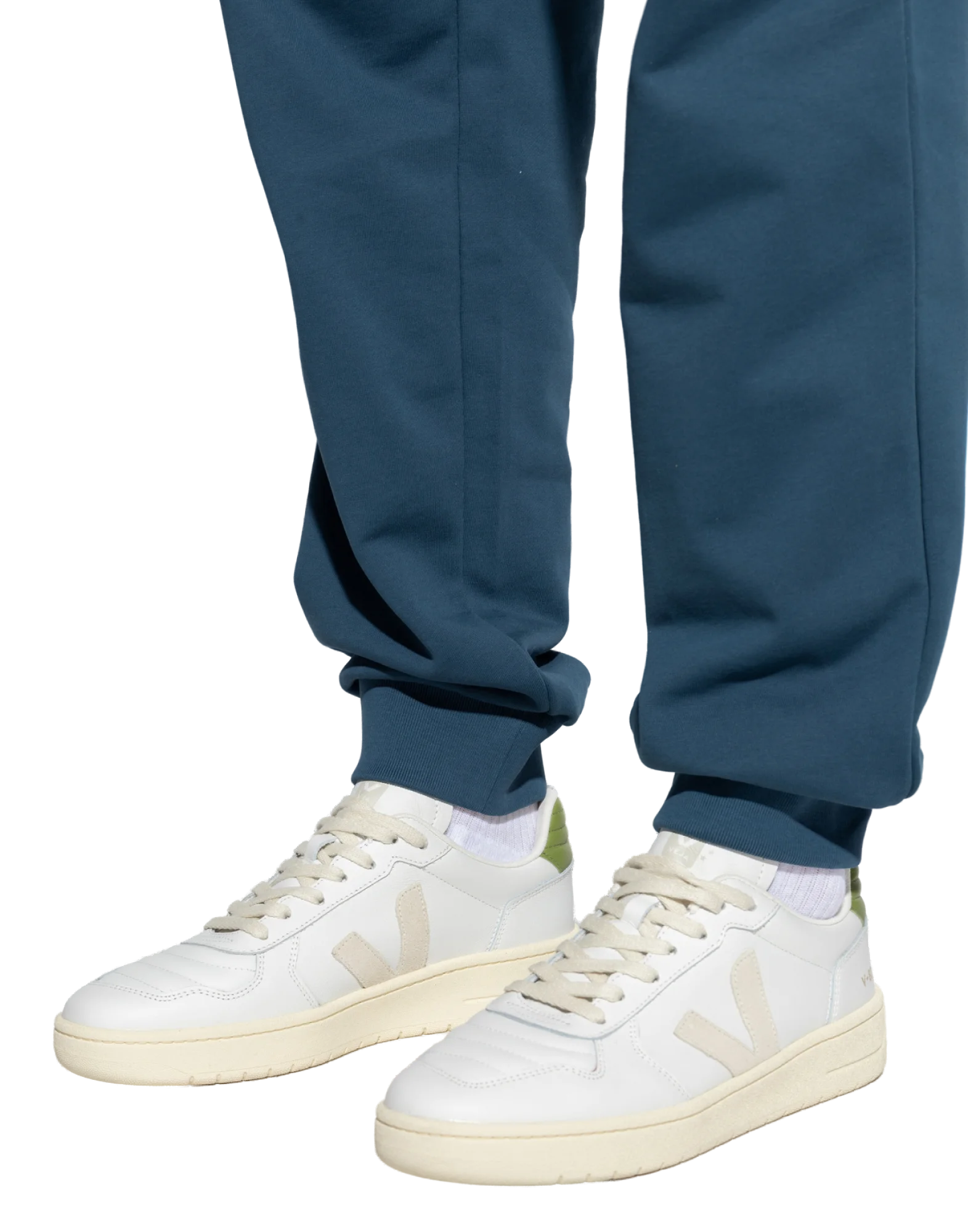 Veja Grained Leather Sneakers — White, view 5