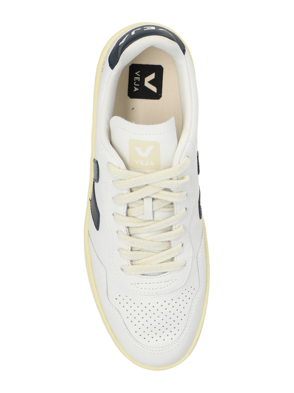 Veja Leather Low-Top Sneakers — White, view 3