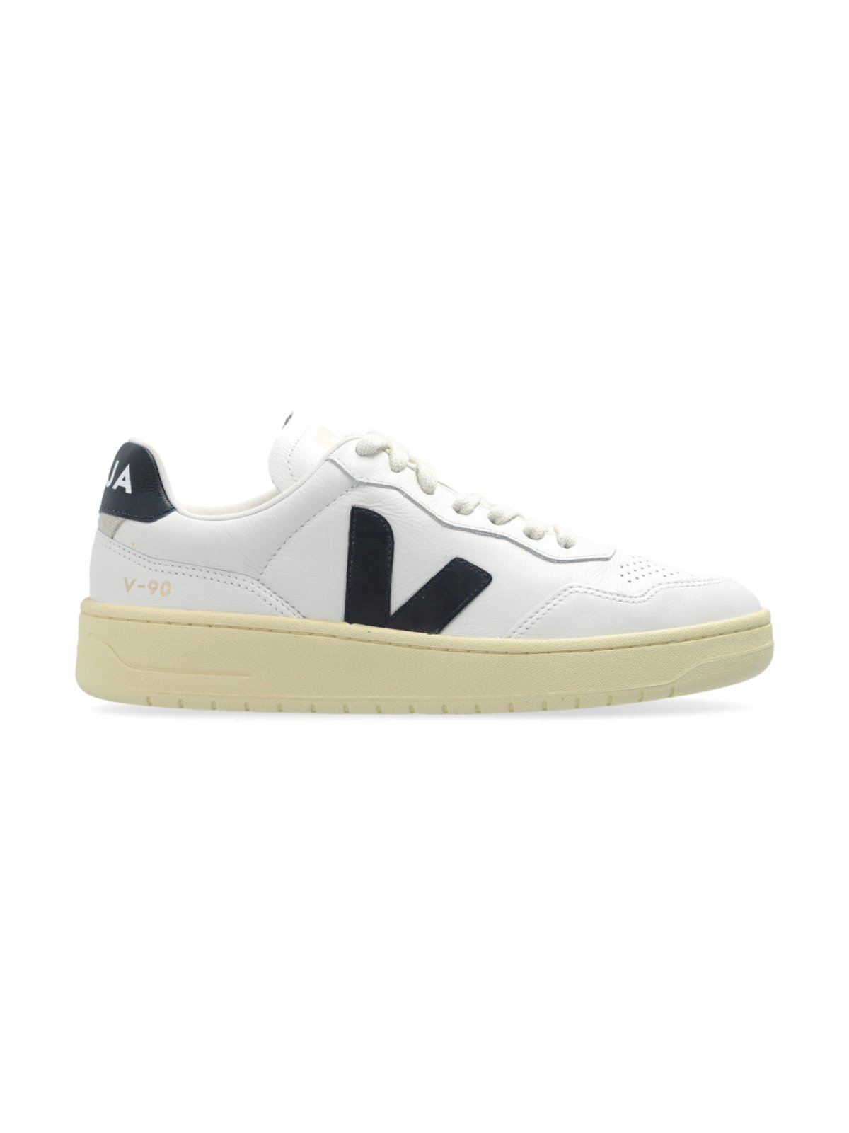 Veja Leather Low-Top Sneakers — White, view 6