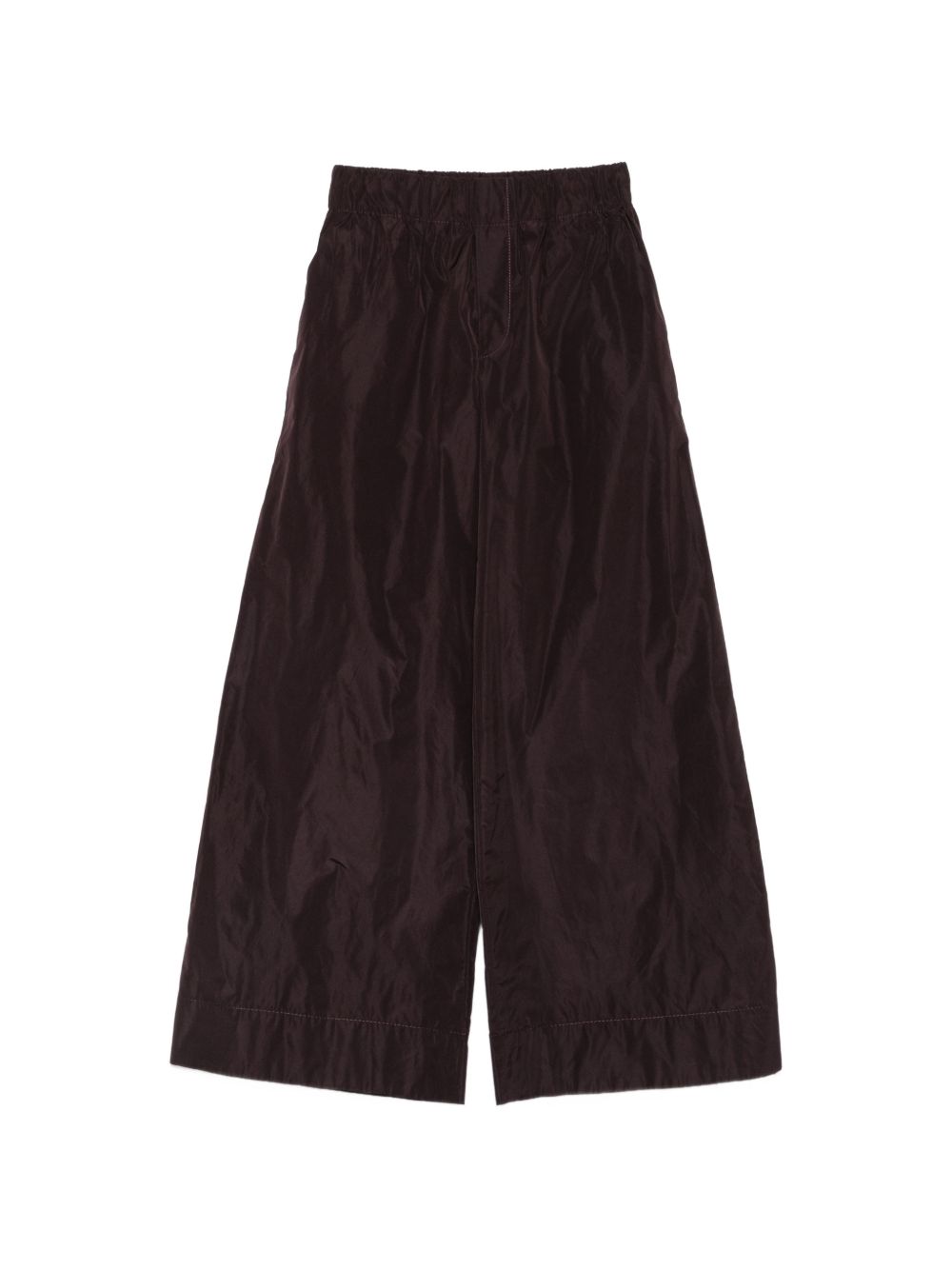 SUSANNE BOMMER Wide-Leg Taffeta Trousers — Burgundy by SUSANNE BOMMER