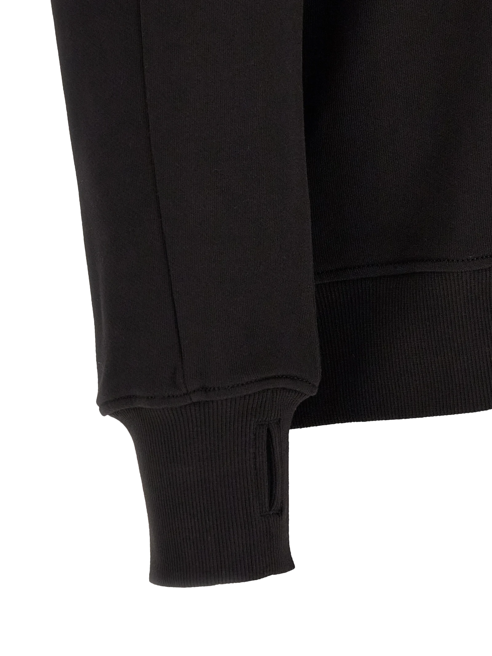 C.P. Company Half-Zip Cotton Sweatshirt — Black, view 4