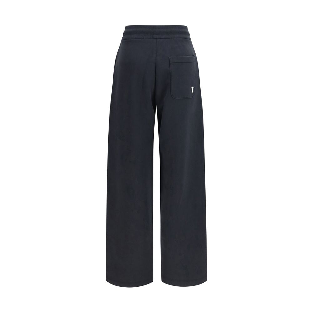 AMI Paris Organic Cotton Sweatpants — Black, view 2