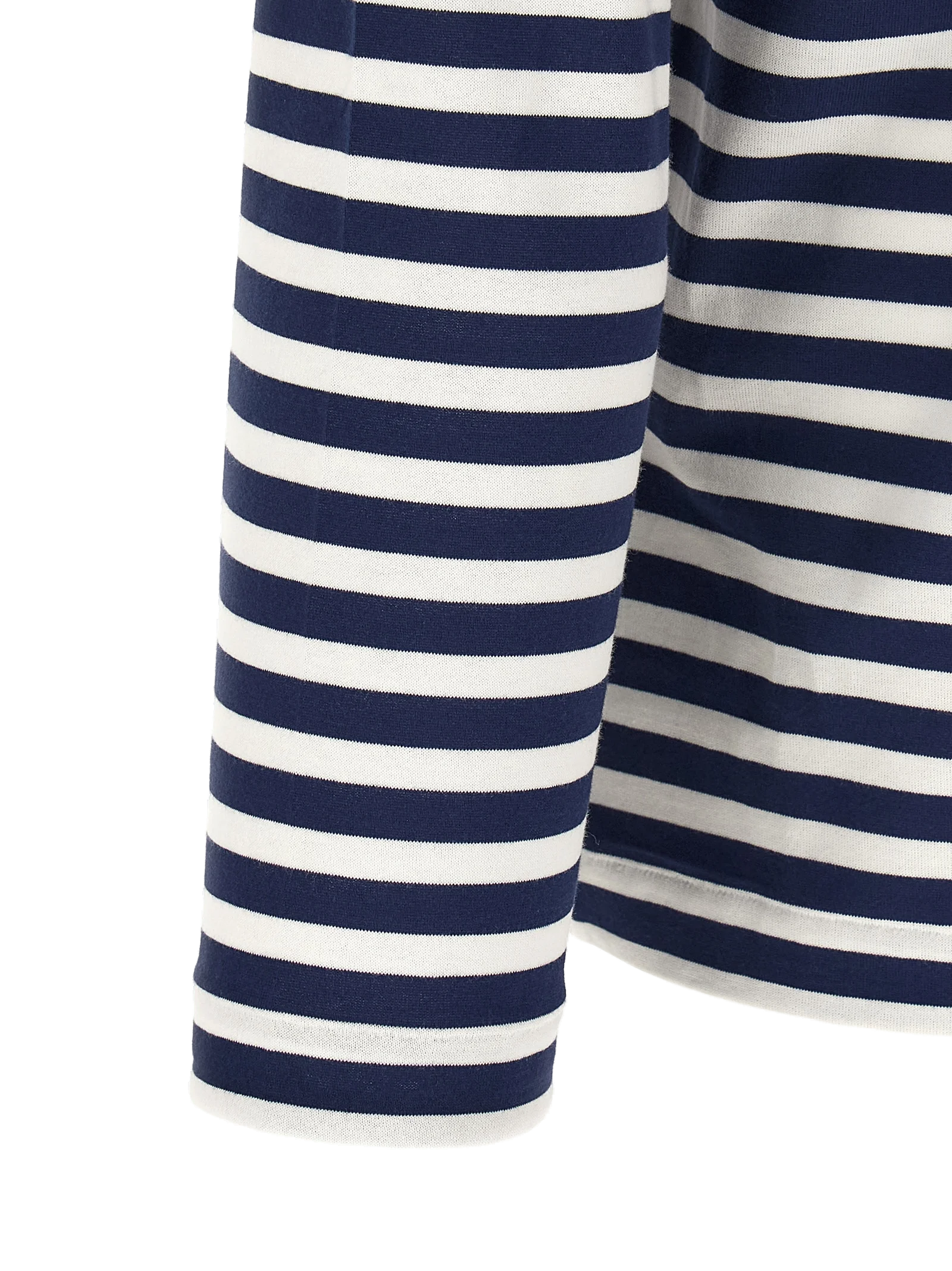 Comme Des GarçOns Play Striped Cotton T-Shirt — Navy, view 4