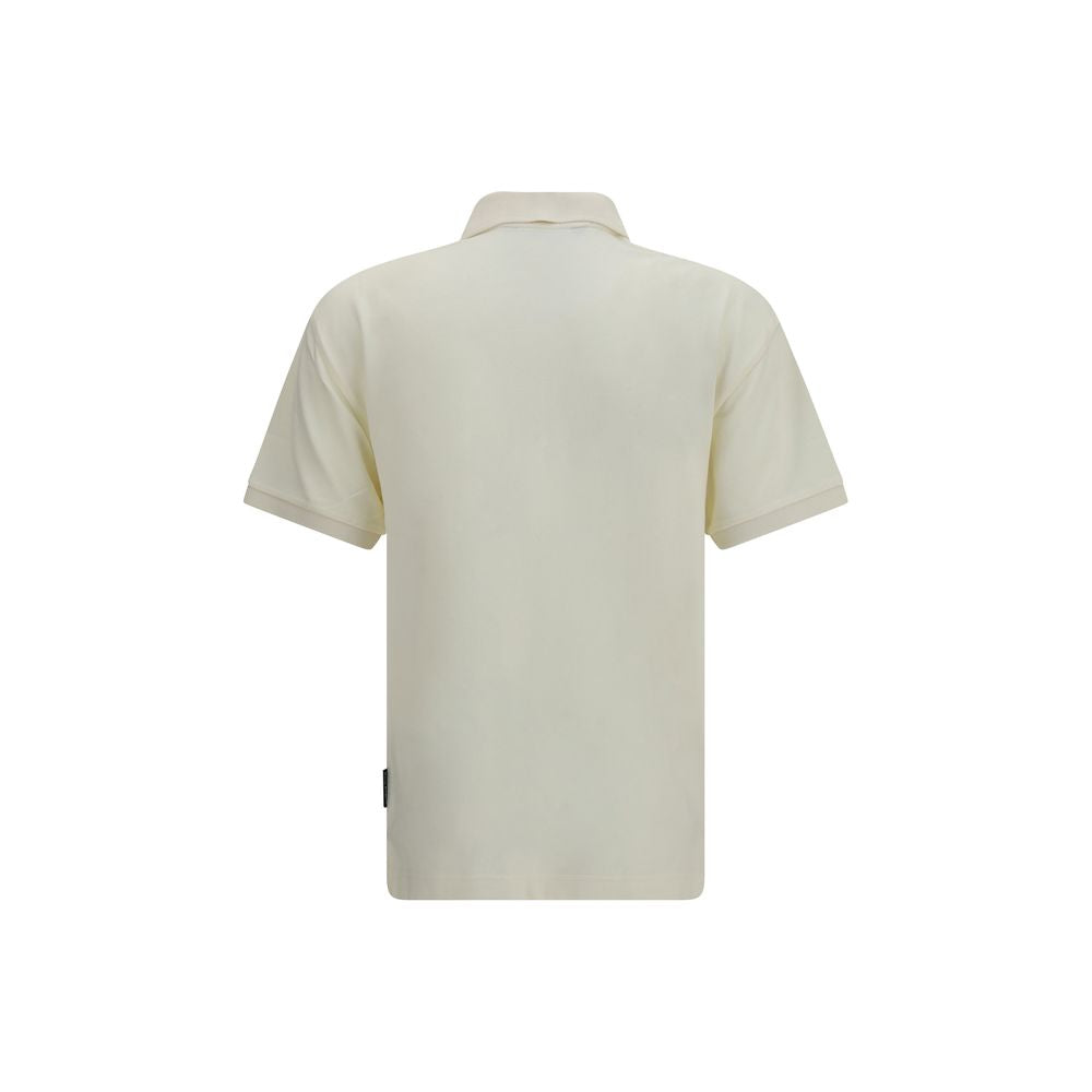 Palm Angels Logo-Embroidered Cotton Polo Shirt — Beige, view 2
