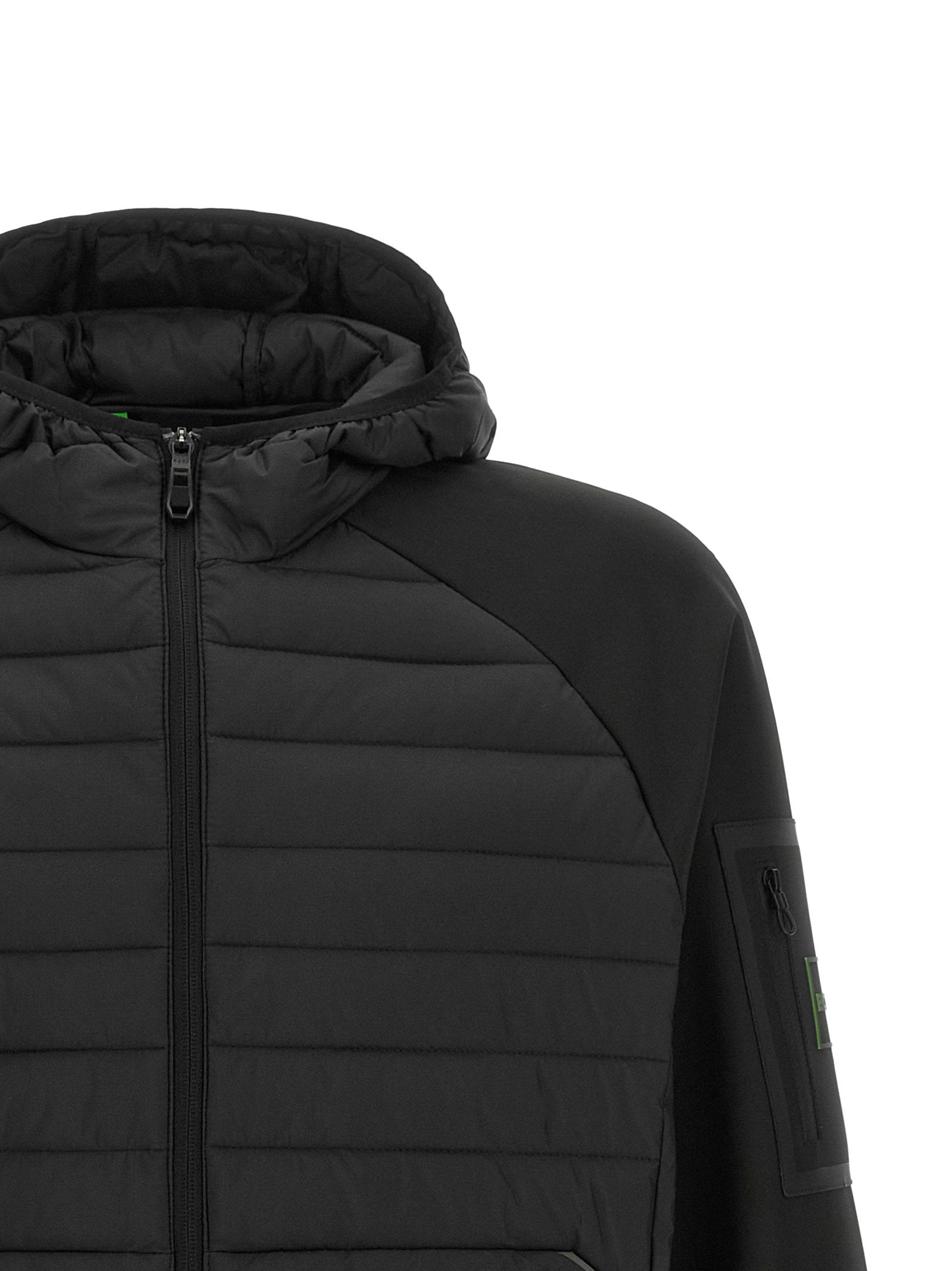 Hugo Boss Quilted Hybrid Hybrid Jacket — Black, view 3