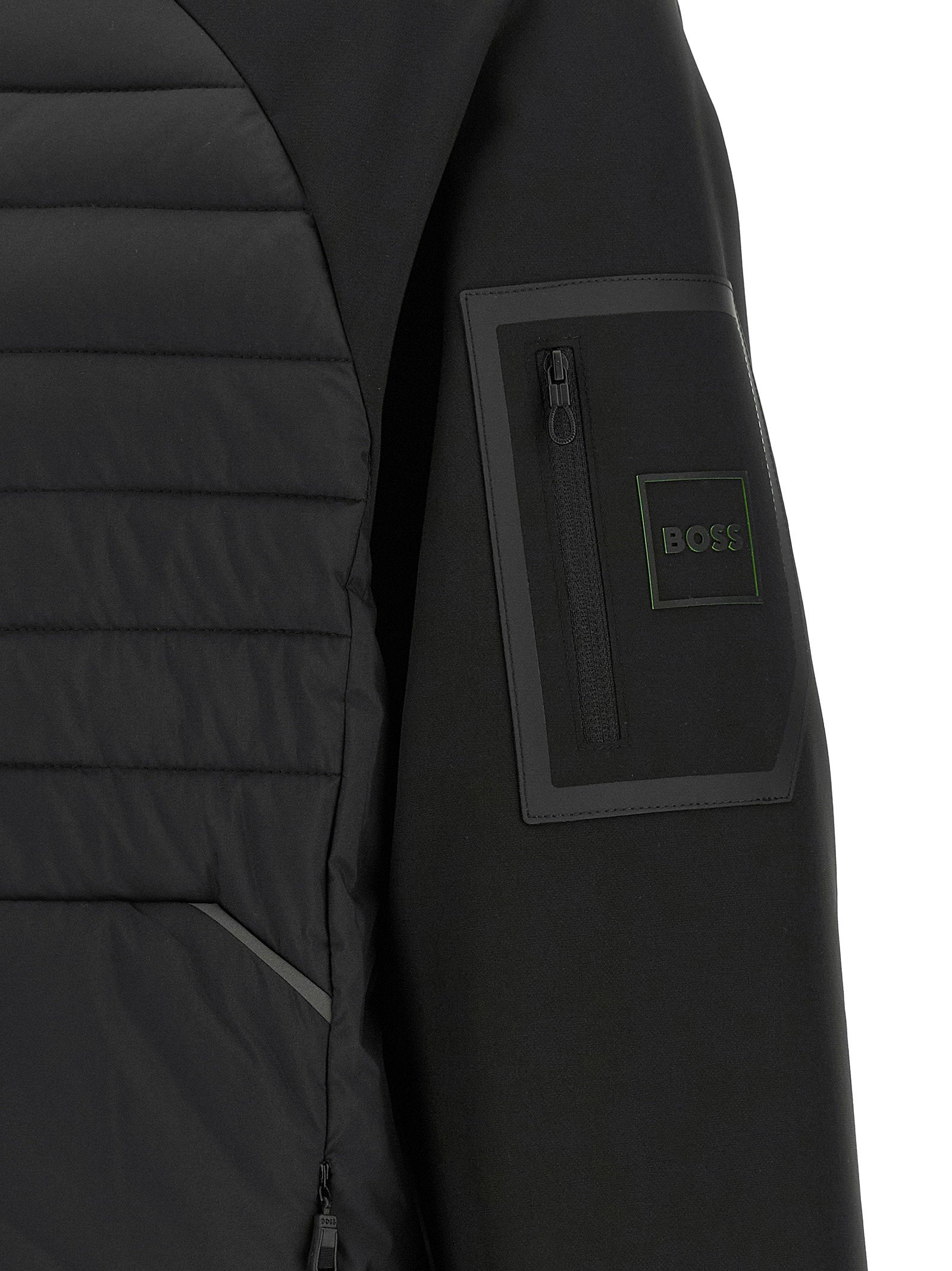 Hugo Boss Quilted Hybrid Hybrid Jacket — Black, view 4