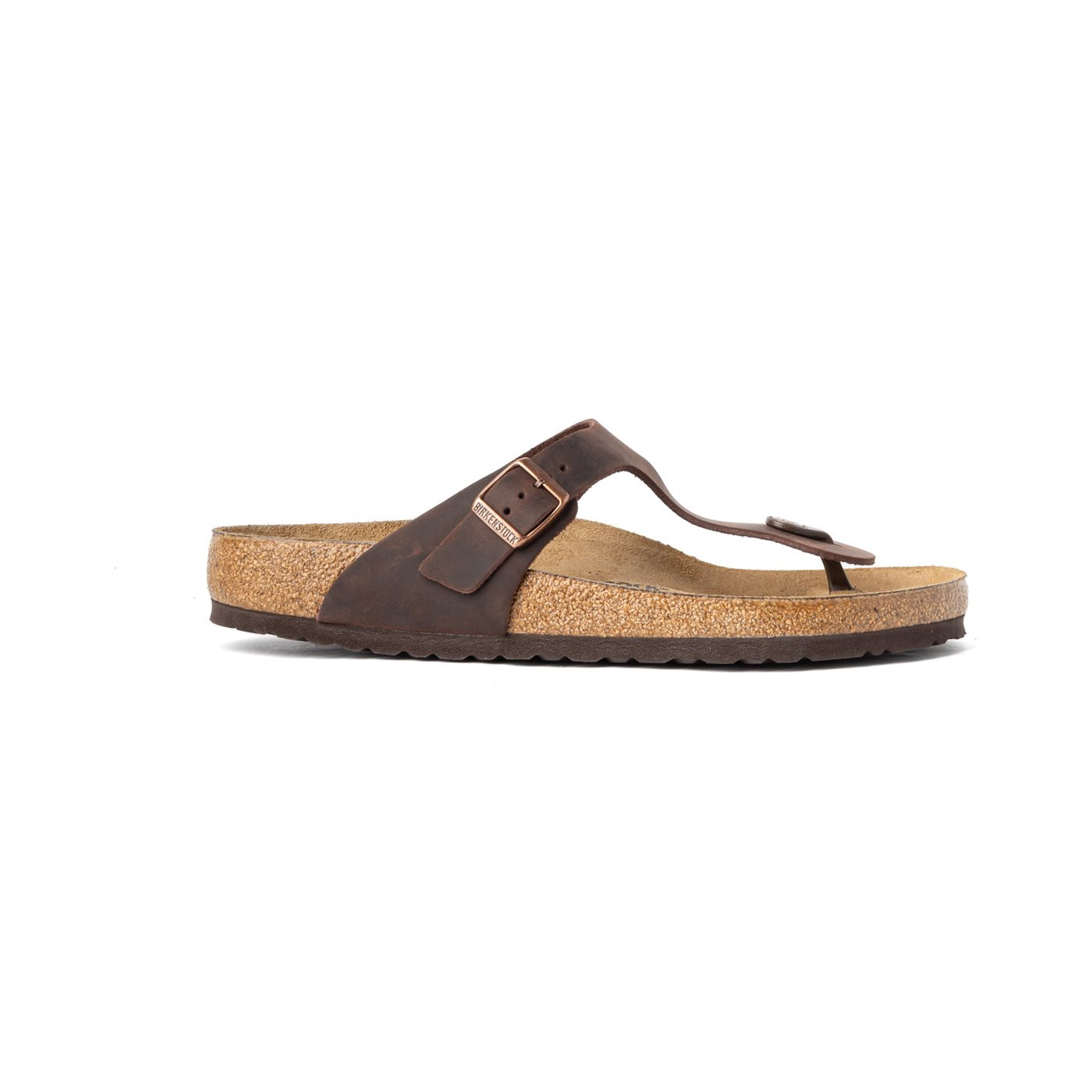 Birkenstock Oiled Leather Thong Sandals — Brown by Birkenstock