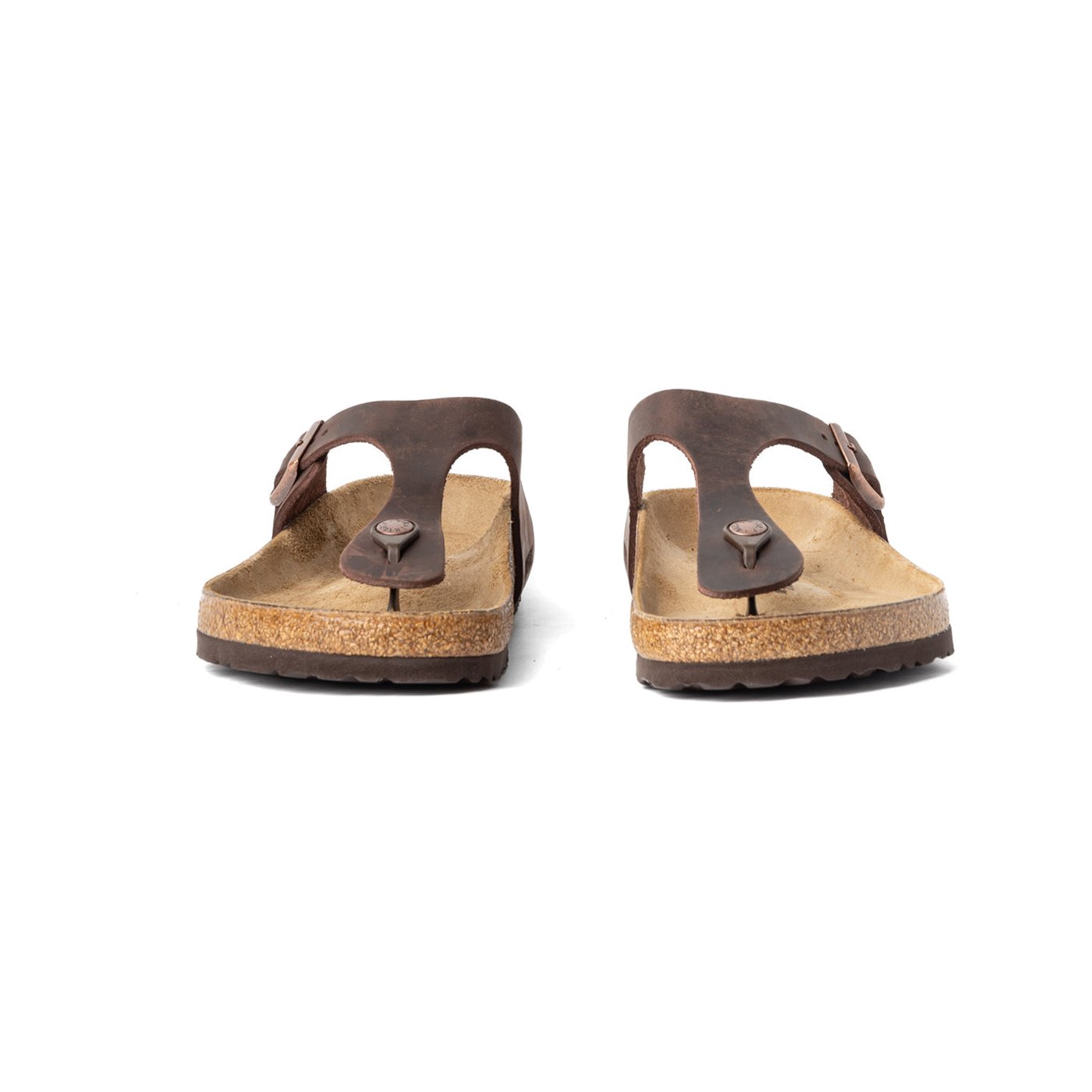 Birkenstock Oiled Leather Thong Sandals — Brown, view 2