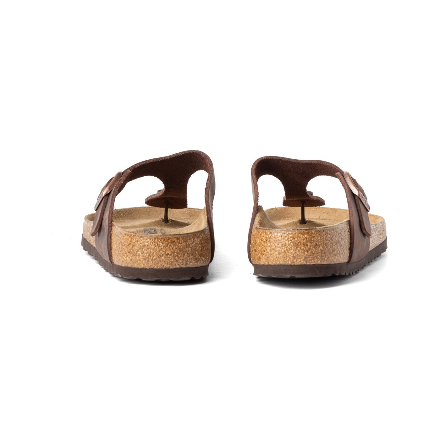 Birkenstock Oiled Leather Thong Sandals — Brown, view 3
