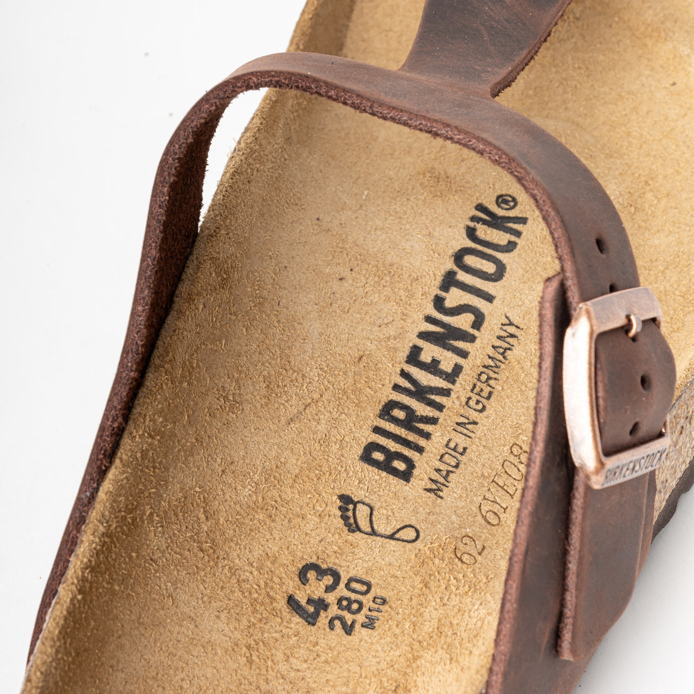 Birkenstock Oiled Leather Thong Sandals — Brown, view 5