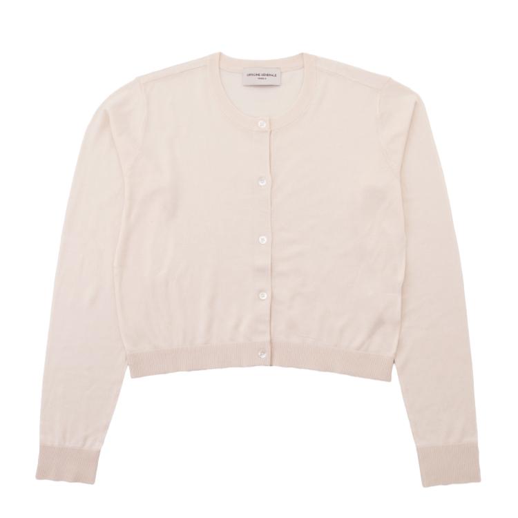 Officine Generale Lyocell Blend Cardigan — White by Officine Generale
