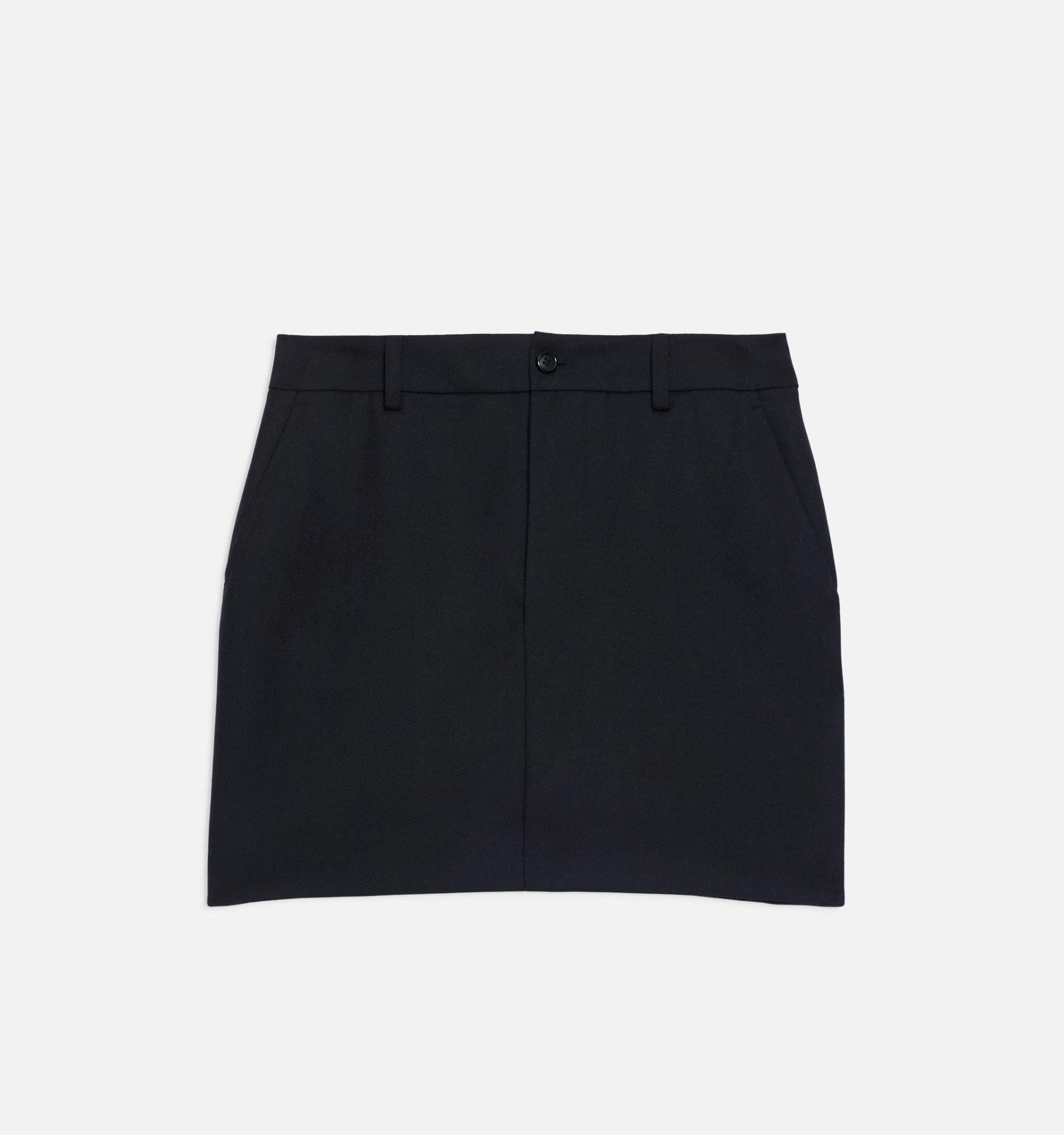 AMI Paris Wool Mini Skirt — Black by AMI Paris
