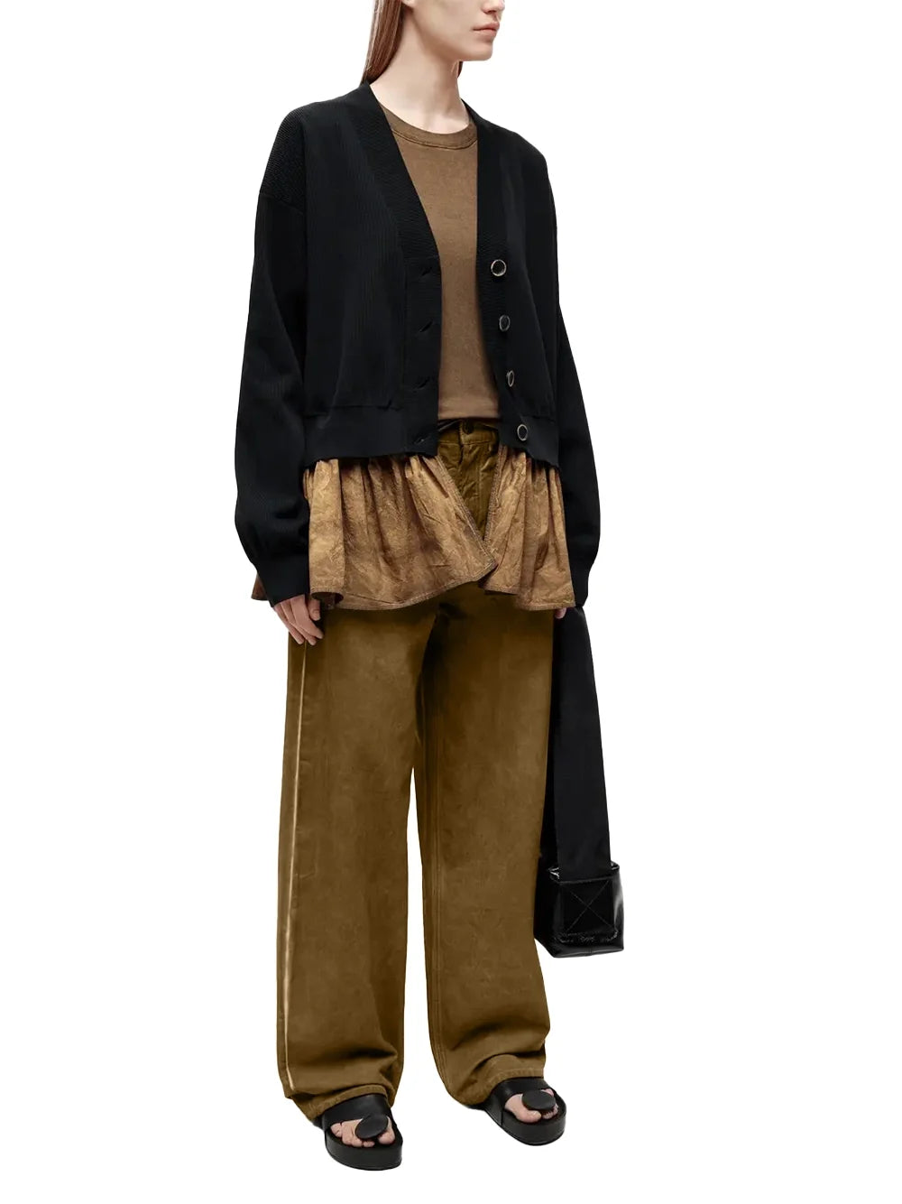 Uma Wang Phyllis Trousers — Mustard, view 2