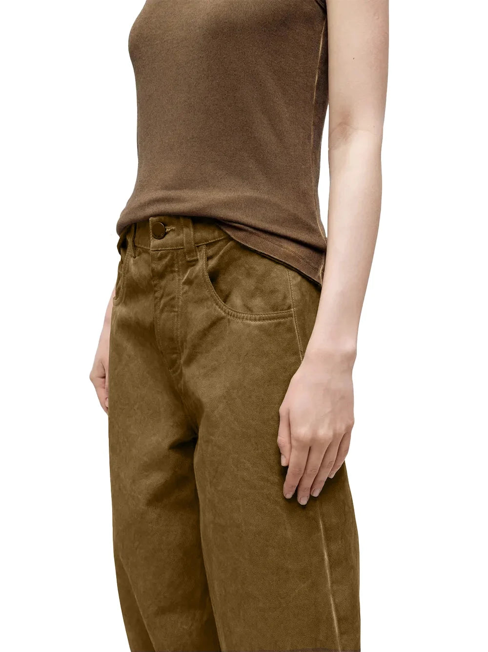 Uma Wang Phyllis Trousers — Mustard, view 4