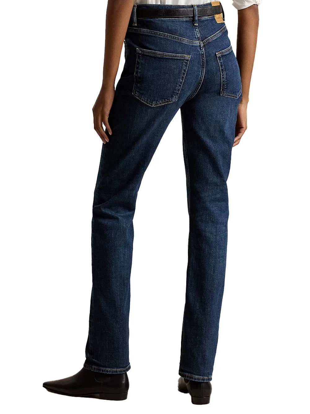 Ralph Lauren Straight-Leg Denim Jeans — Blue, view 5