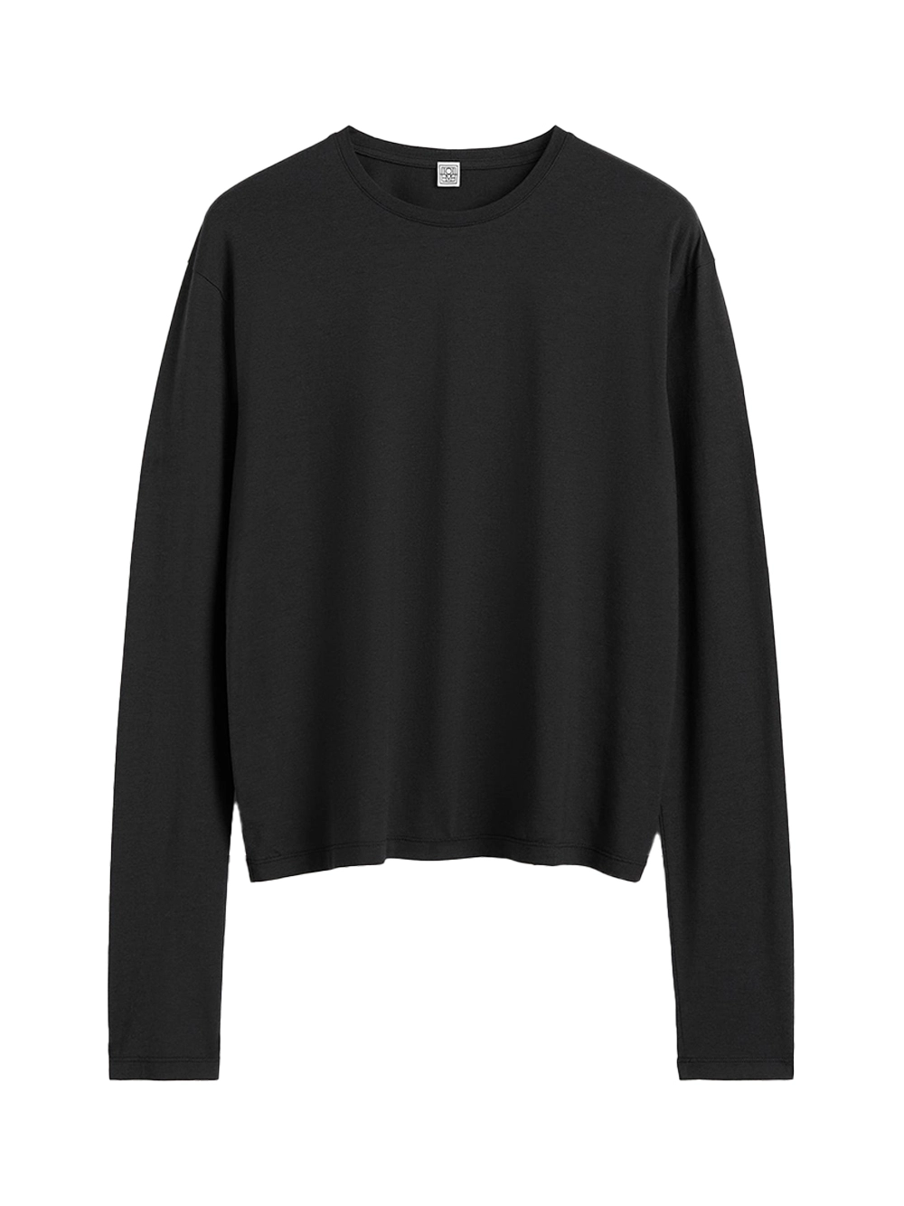 Toteme Relaxed-Fit Lyocell-Cotton Long-Sleeve T-Shirt — Black by Toteme
