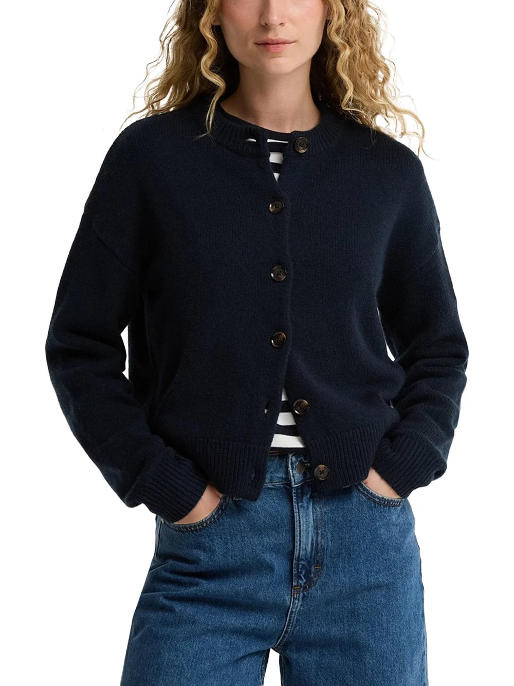 Barbour Cashmere Blend Cardigan, view 3