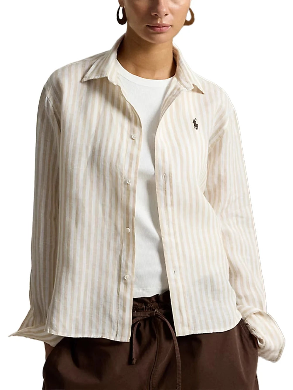 Ralph Lauren Pony Shirt — Beige, view 3