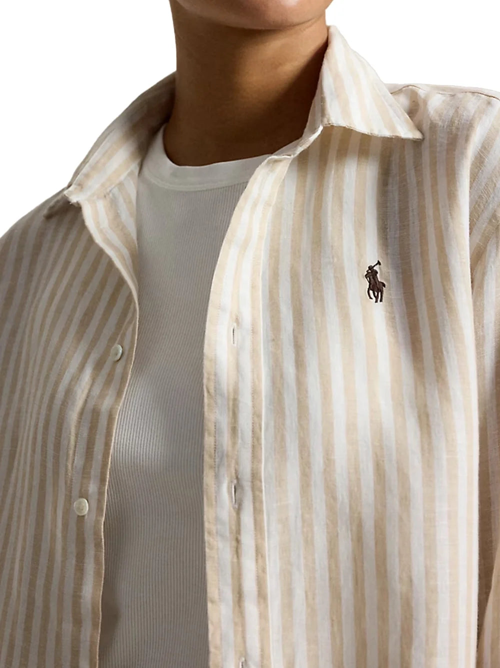Ralph Lauren Pony Shirt — Beige, view 4