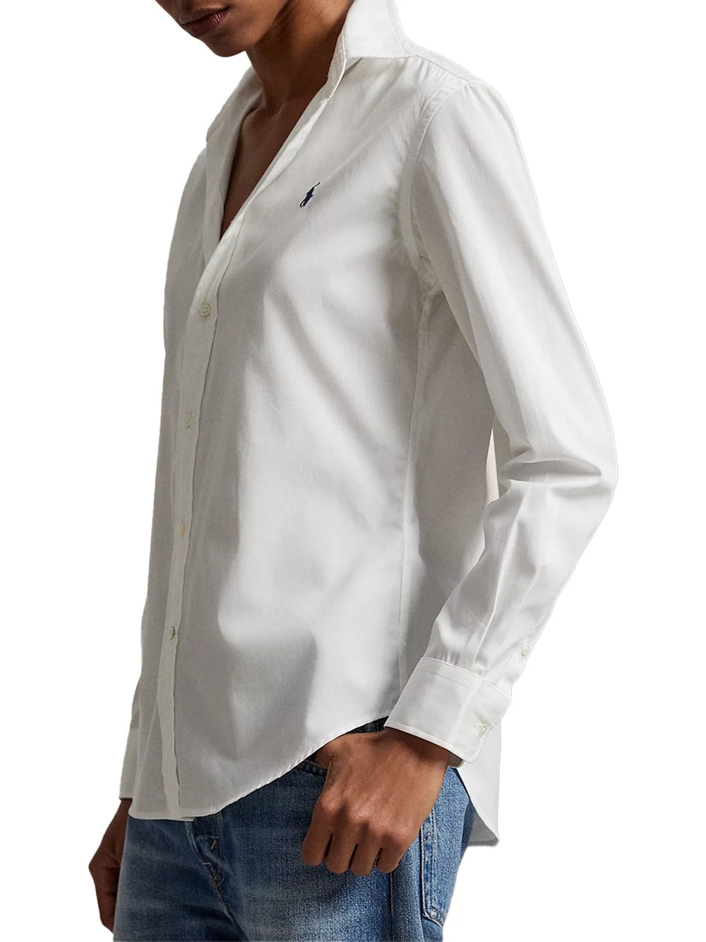 Ralph Lauren Slim Fit Cotton Shirt — White, view 5