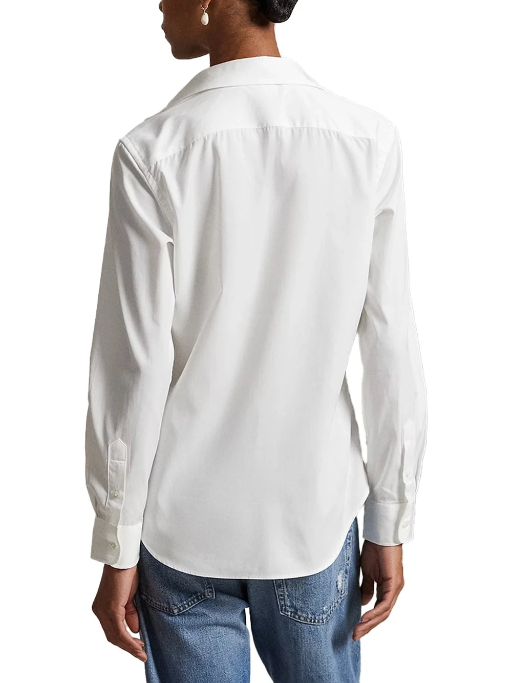 Ralph Lauren Slim Fit Cotton Shirt — White, view 6