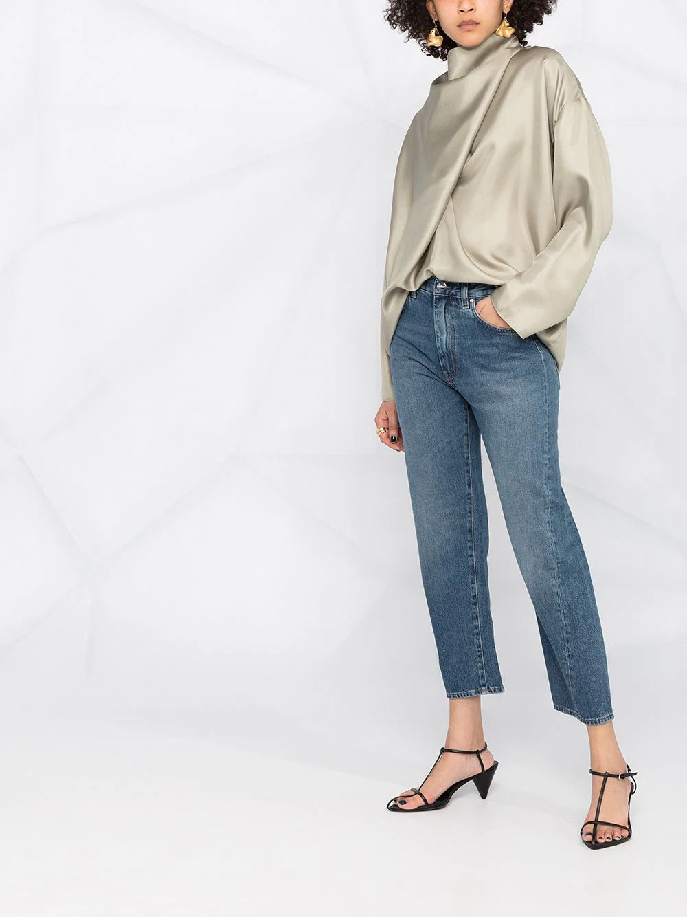 Toteme Twisted Seam Jeans — Blue, view 3
